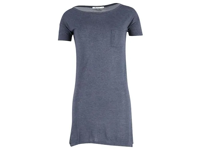 T by Alexander Wang Mini abito con scollo rotondo in rayon blu
