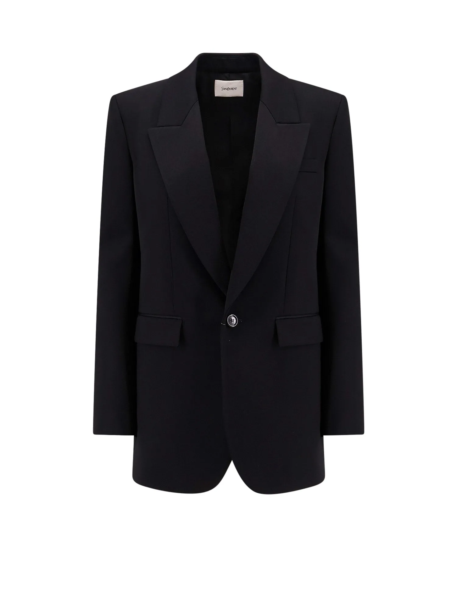 Sustainable Wool Blazer With Shoulder Pads