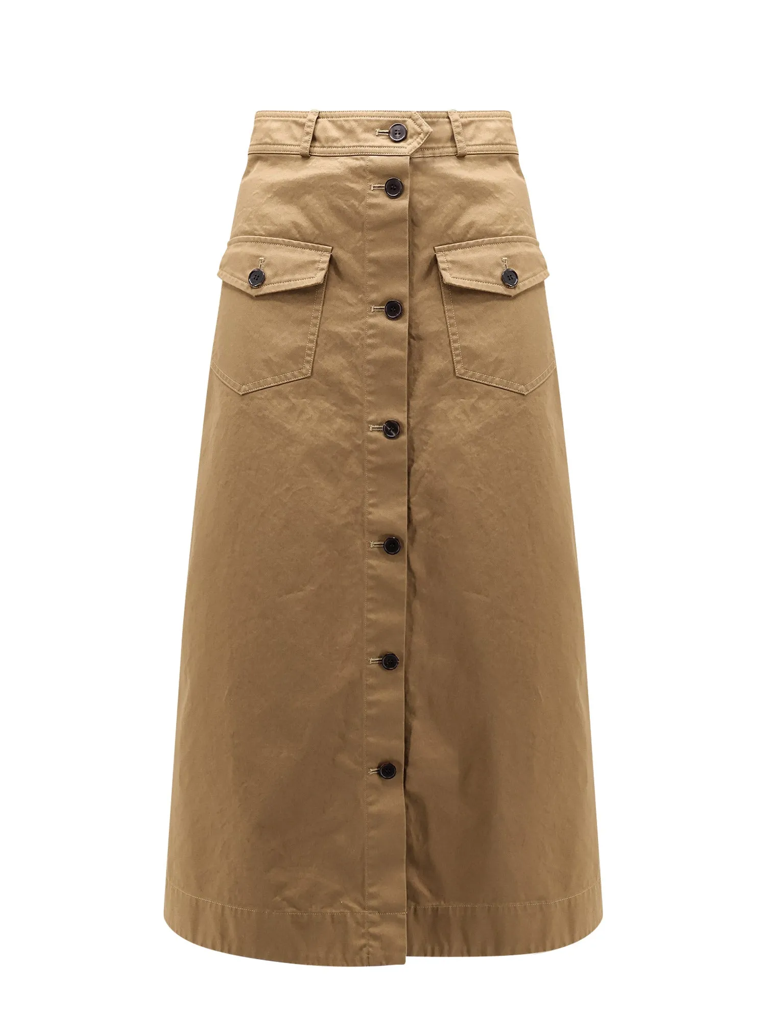 Serge Cotton Midi Skirt
