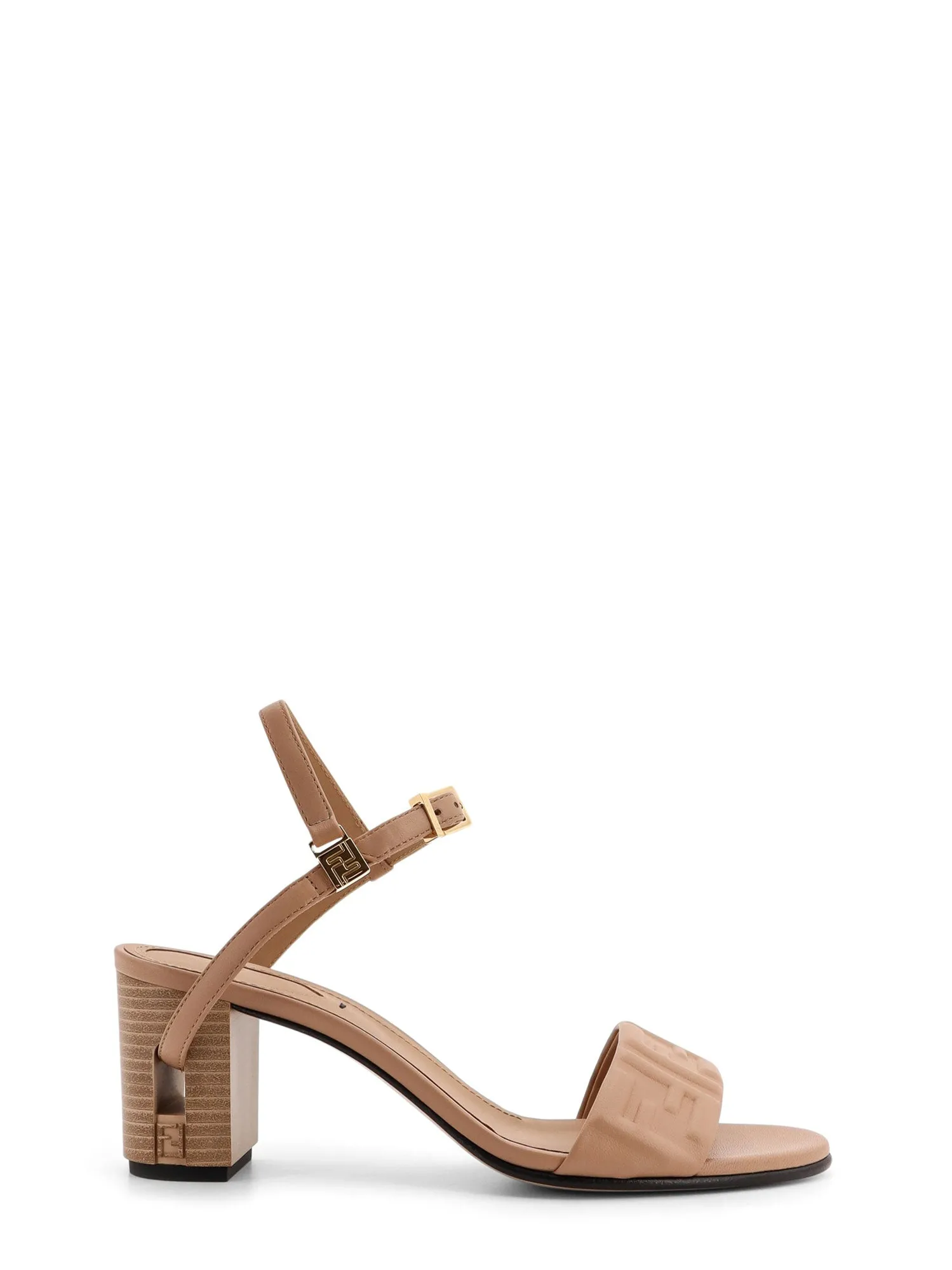 Delfina Leather Sandals With Ff Motif