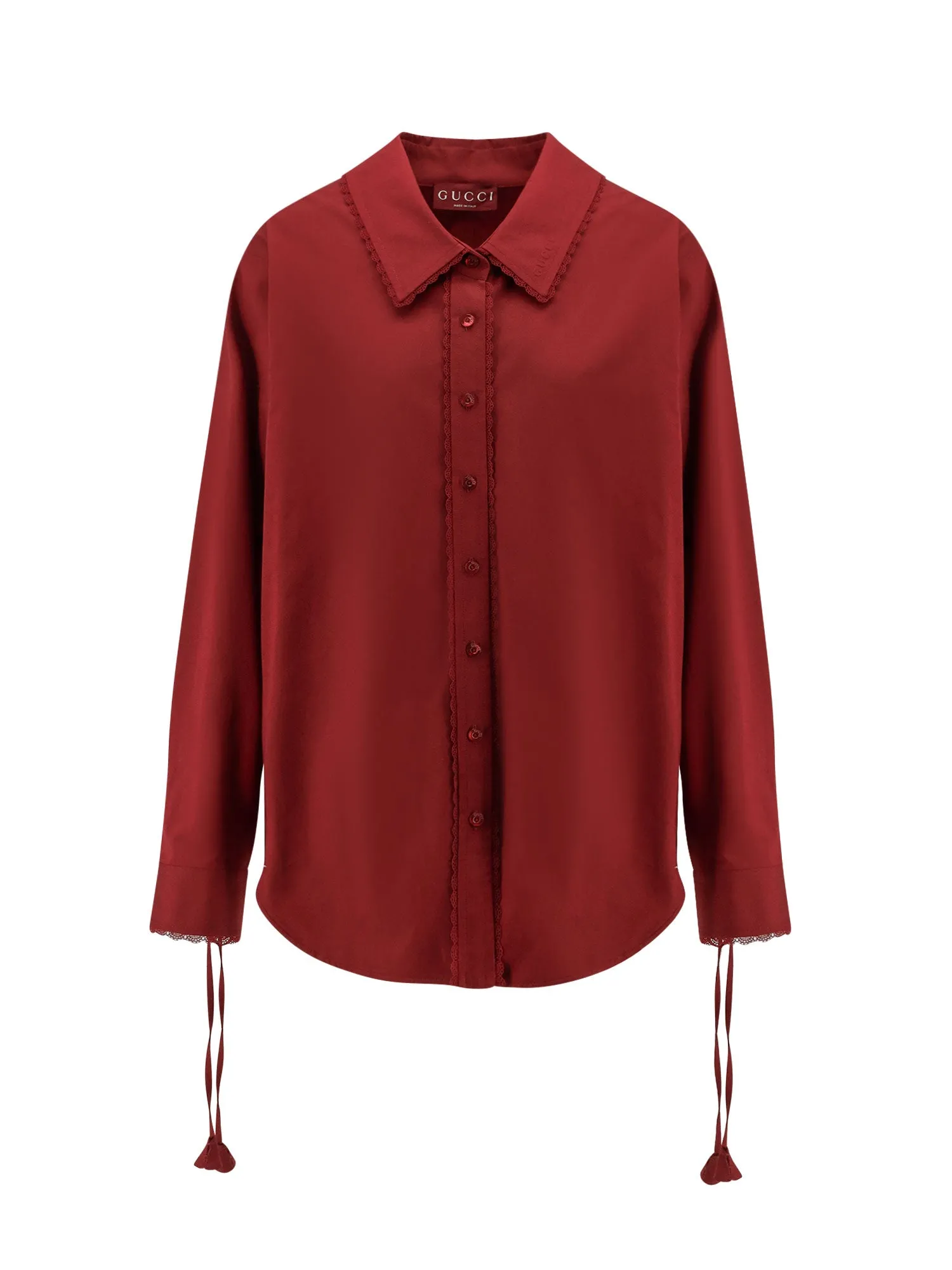 Cotton Popeline Shirt With Ties And Laces Profiles