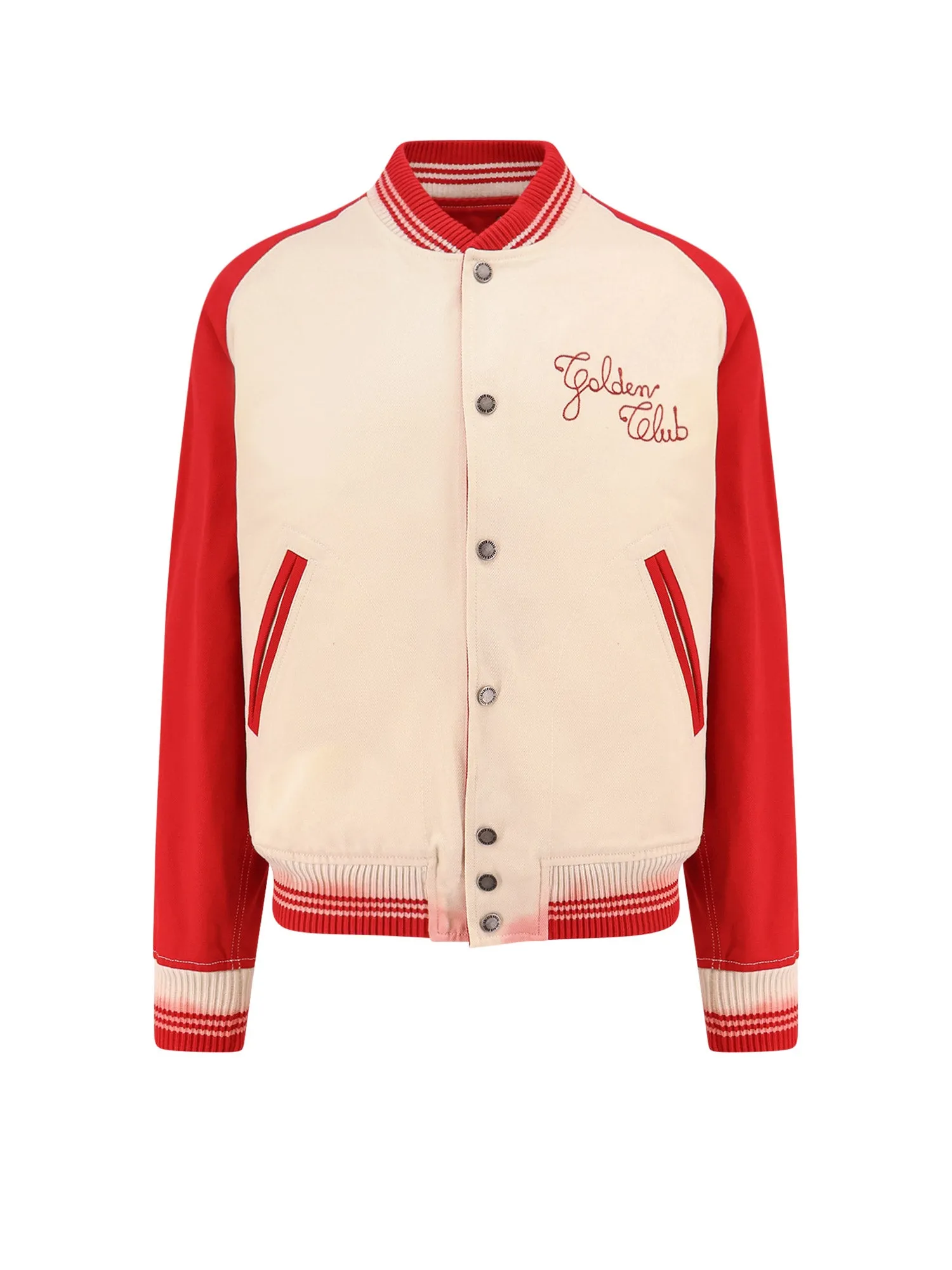 Nic Cotton Jacket With Maxi Golden Club Embroidery