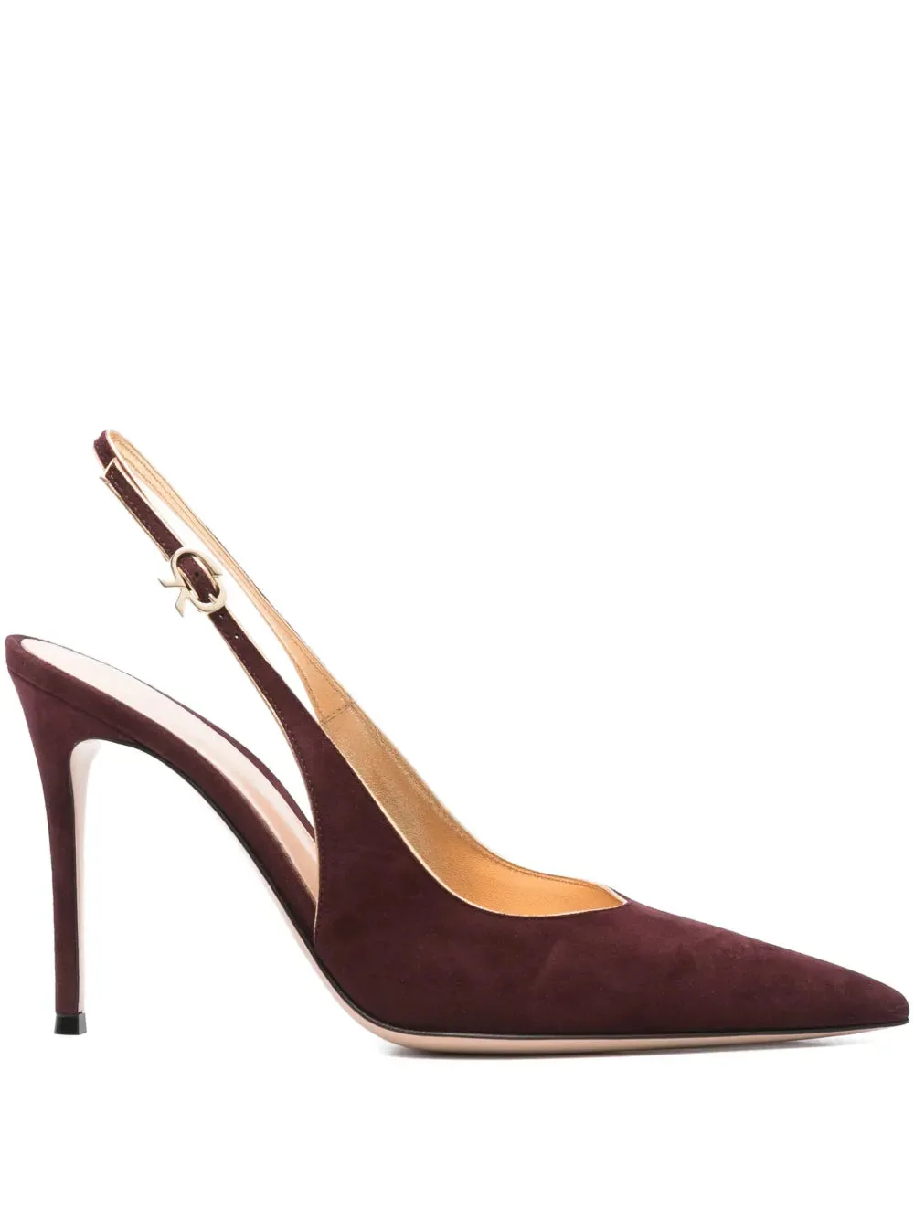 Pumps Sling In Pelle Scamosciata 95mm