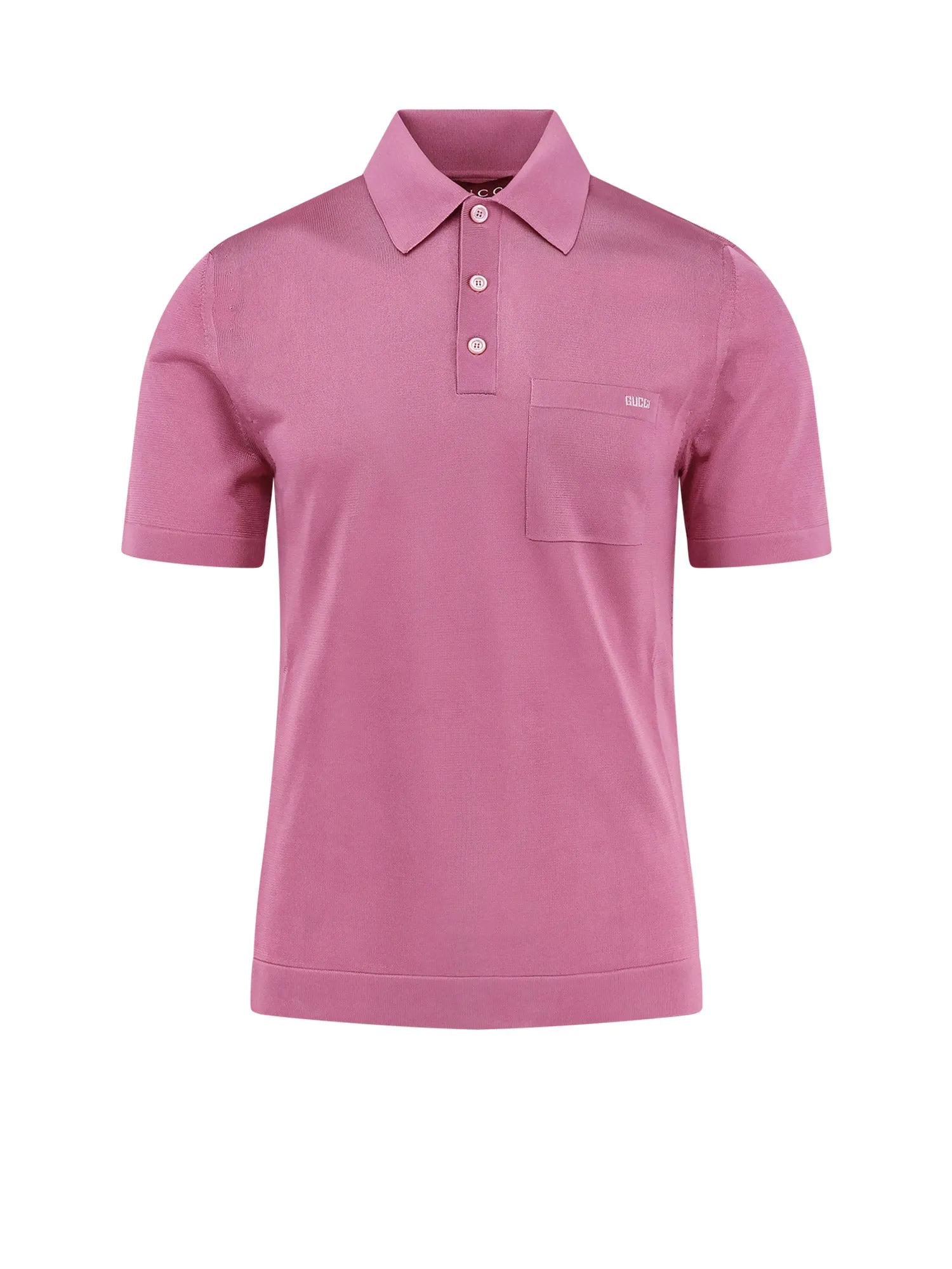 Silk Polo Shirt With Lateral Intarsia