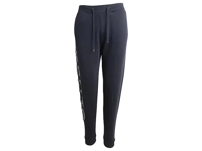 Joggers Kenzo Logo Stampato In Cotone Nero
