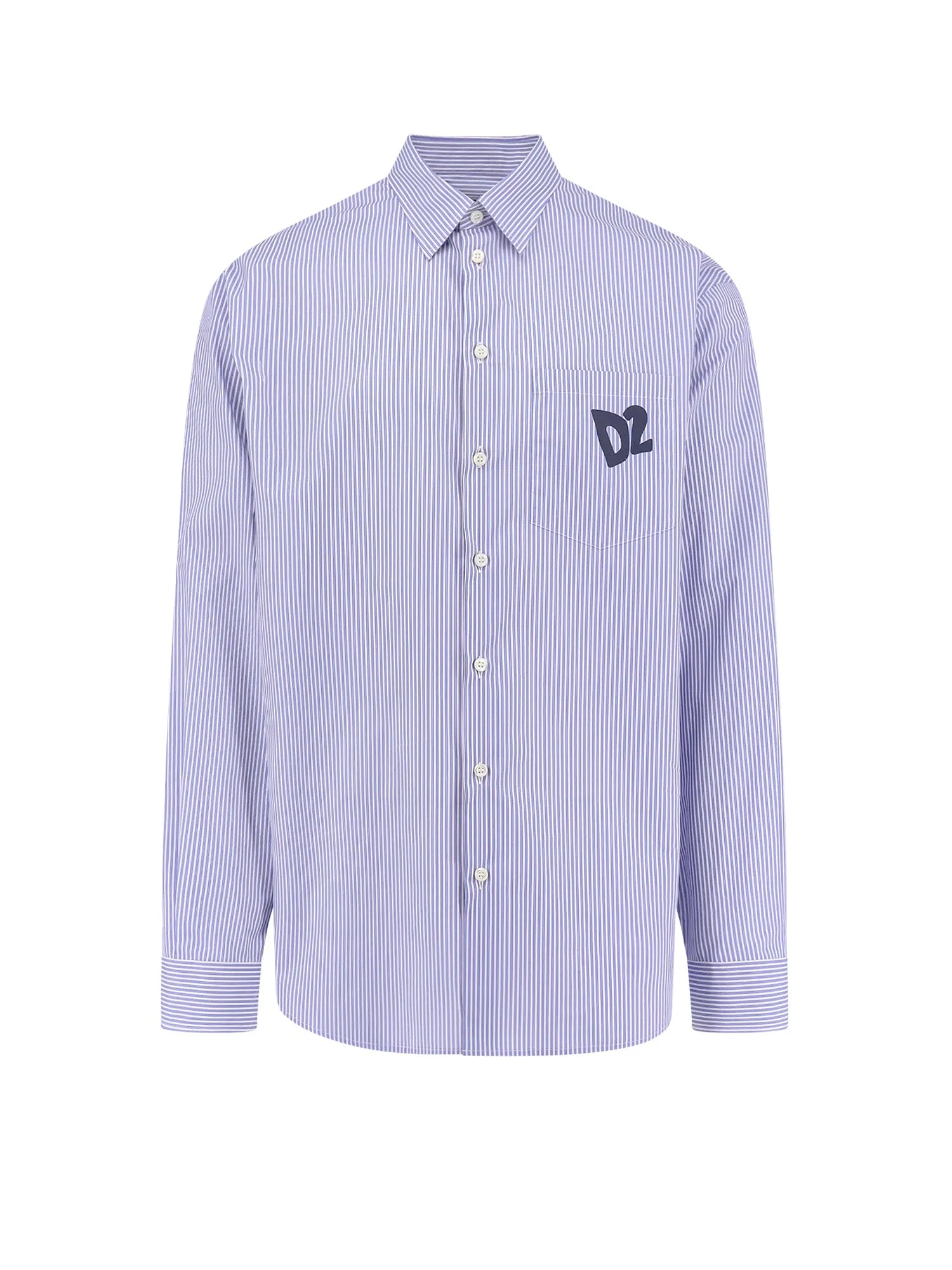 Dsquared2 Summer Lovers Oversized Striped Cotton Shirt