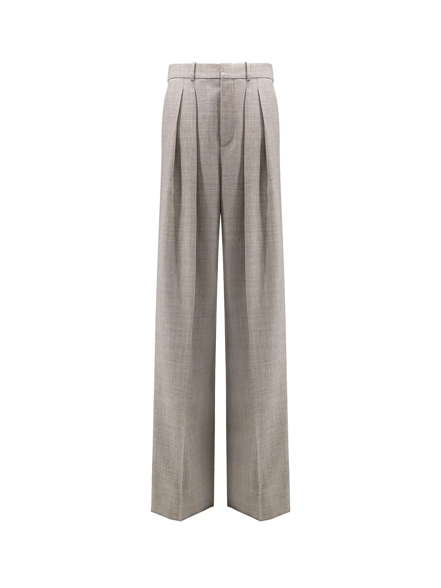 Certified Wool Trousers With Wide Leg