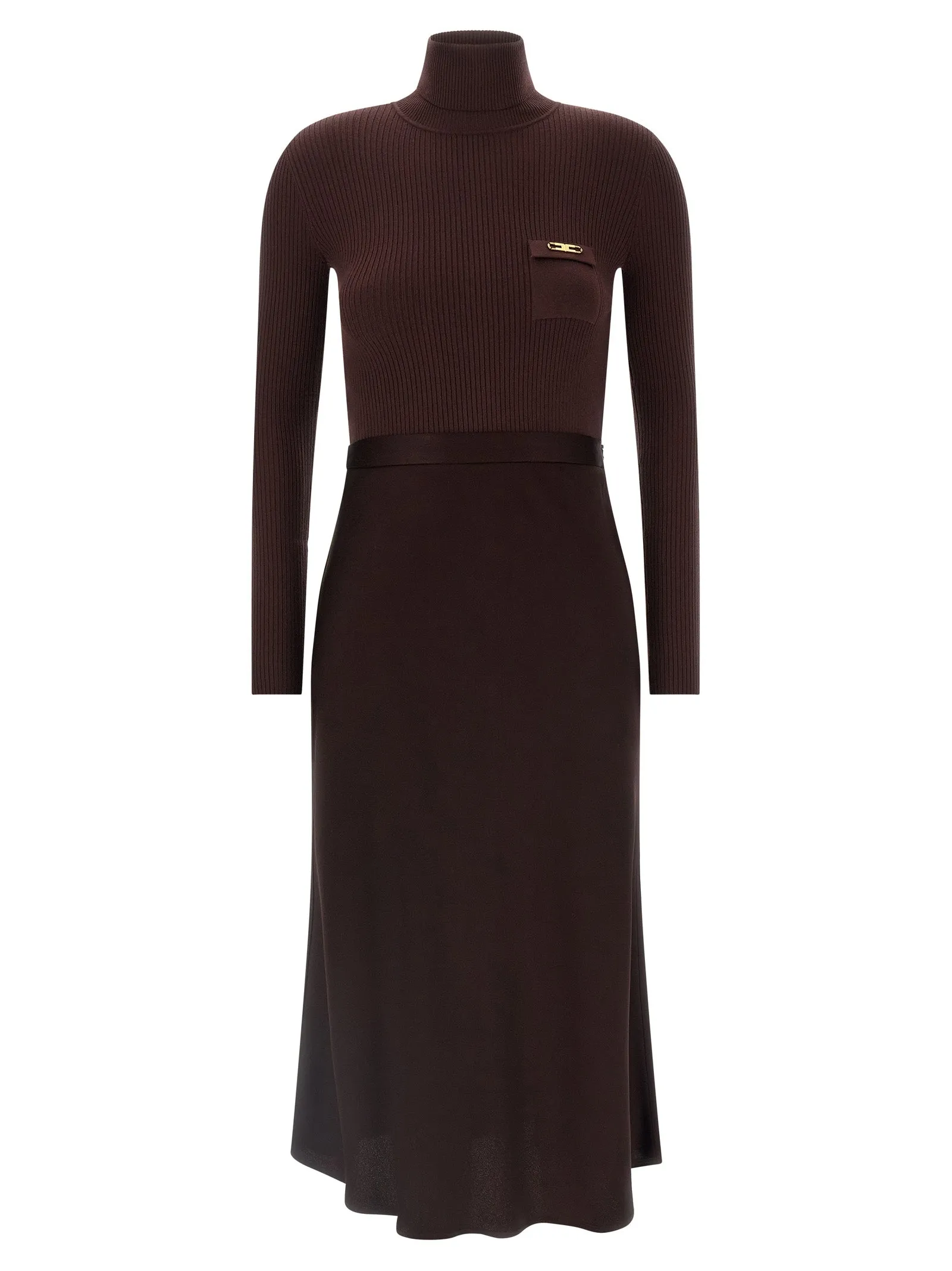 Turtleneck Dress Abiti Bordeaux