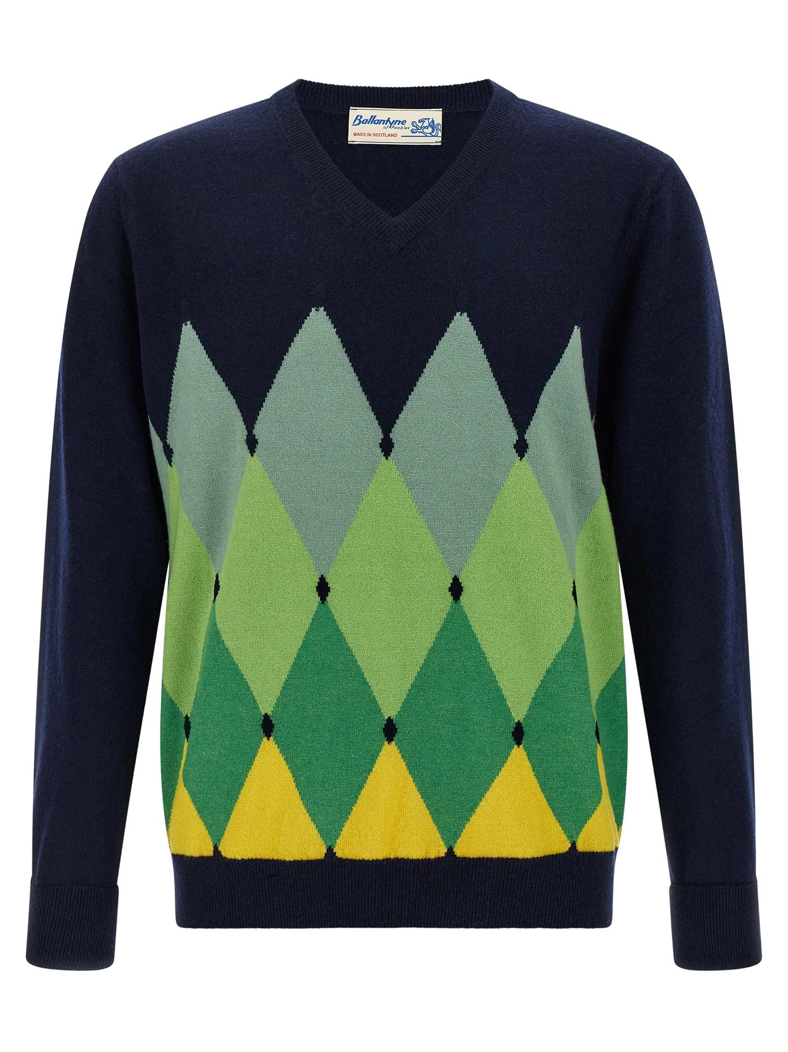 Argyle Pattern Sweater Maglioni Blu