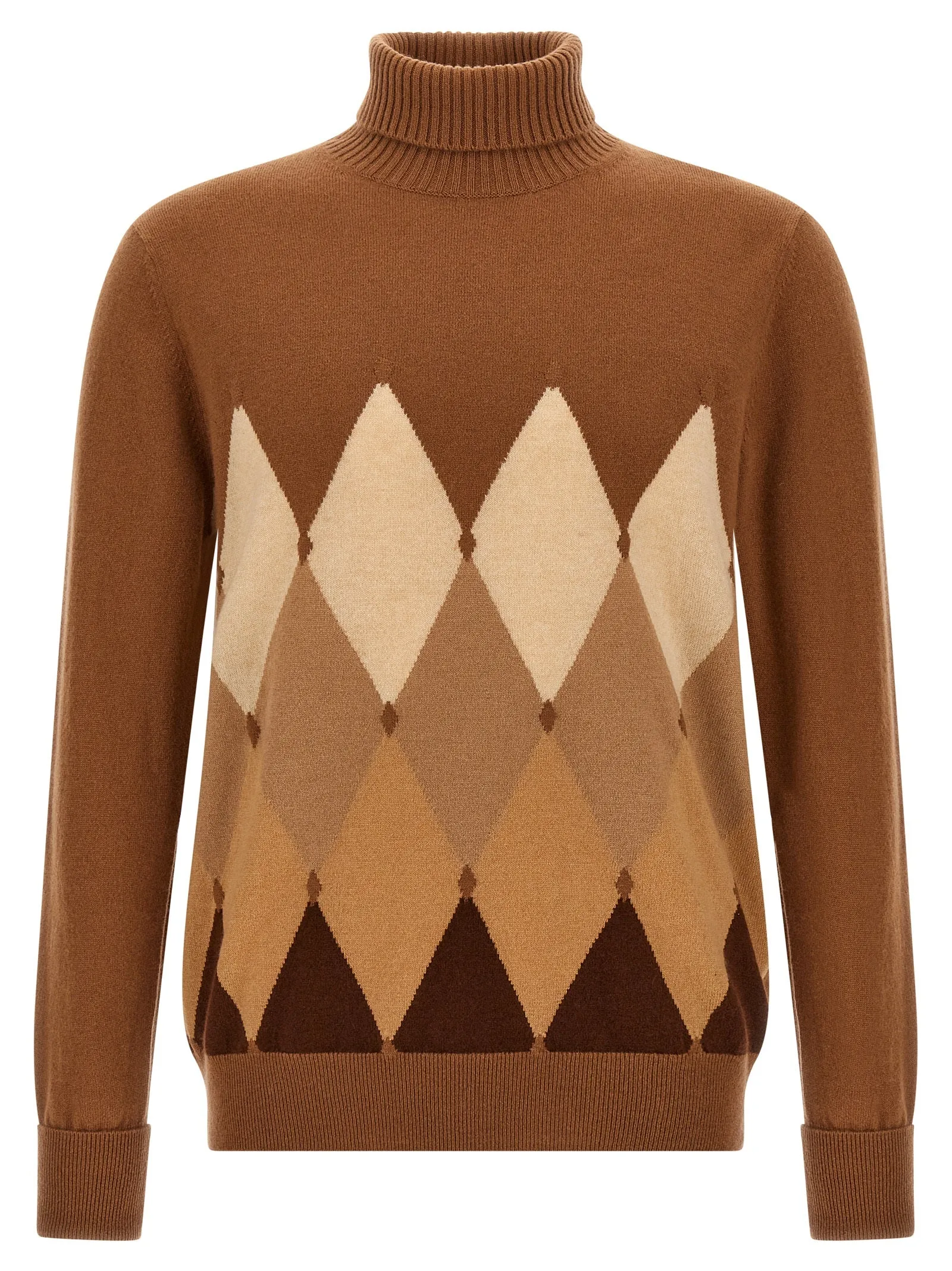 Argyle Turtleneck Maglioni Marrone