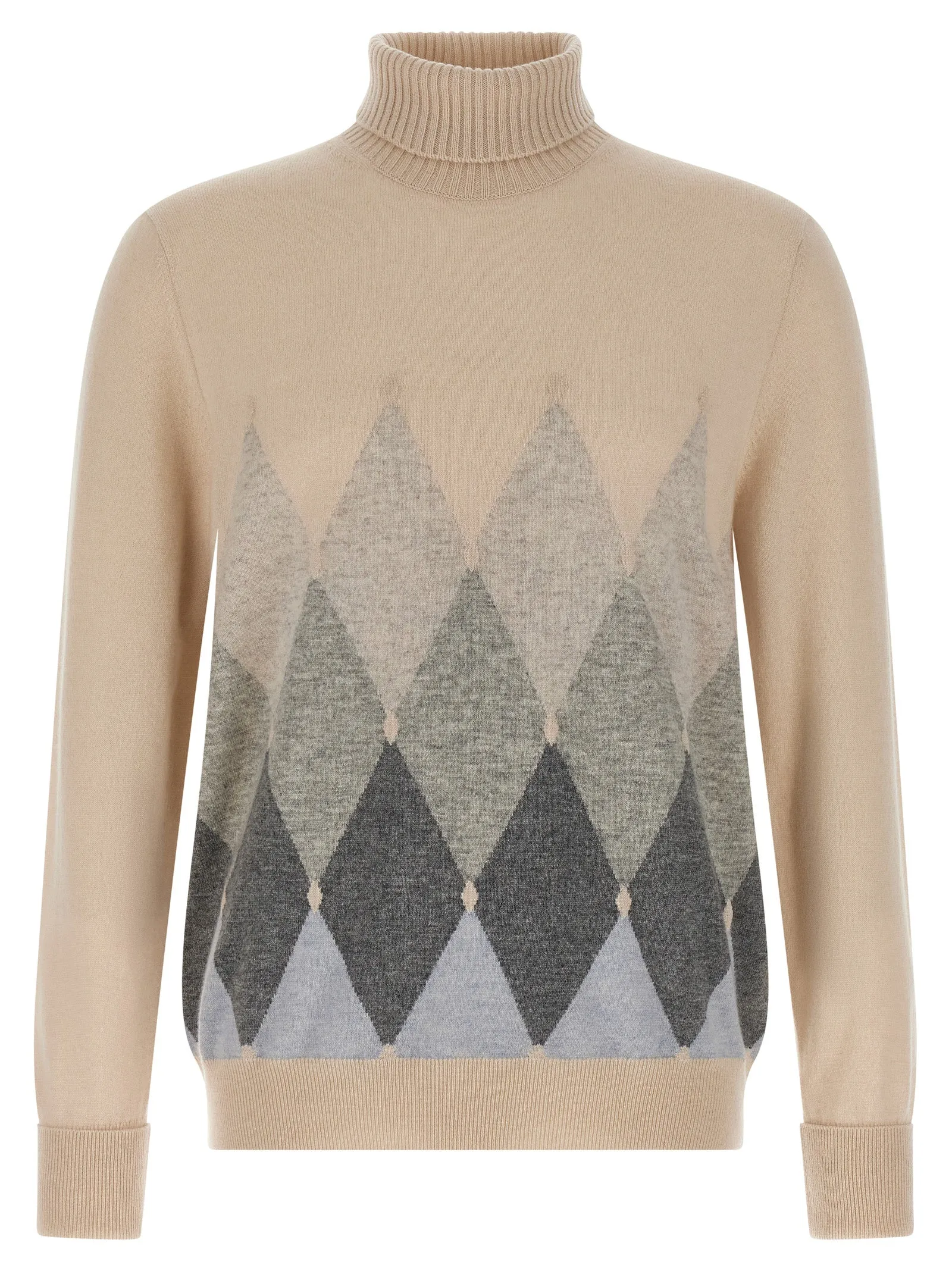 Argyle Turtleneck Maglioni Bianco