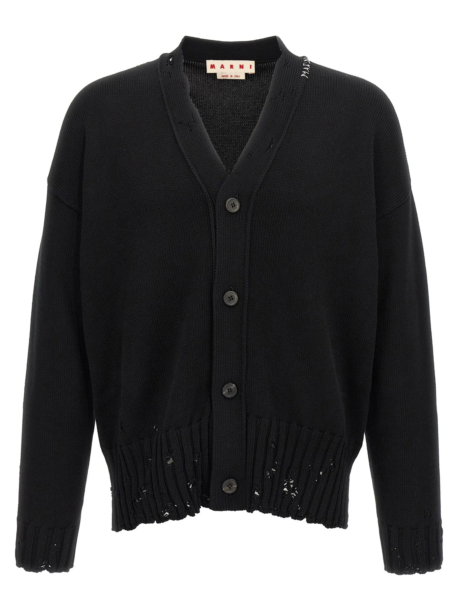 Logo Embroidery Cardigan Maglioni Nero
