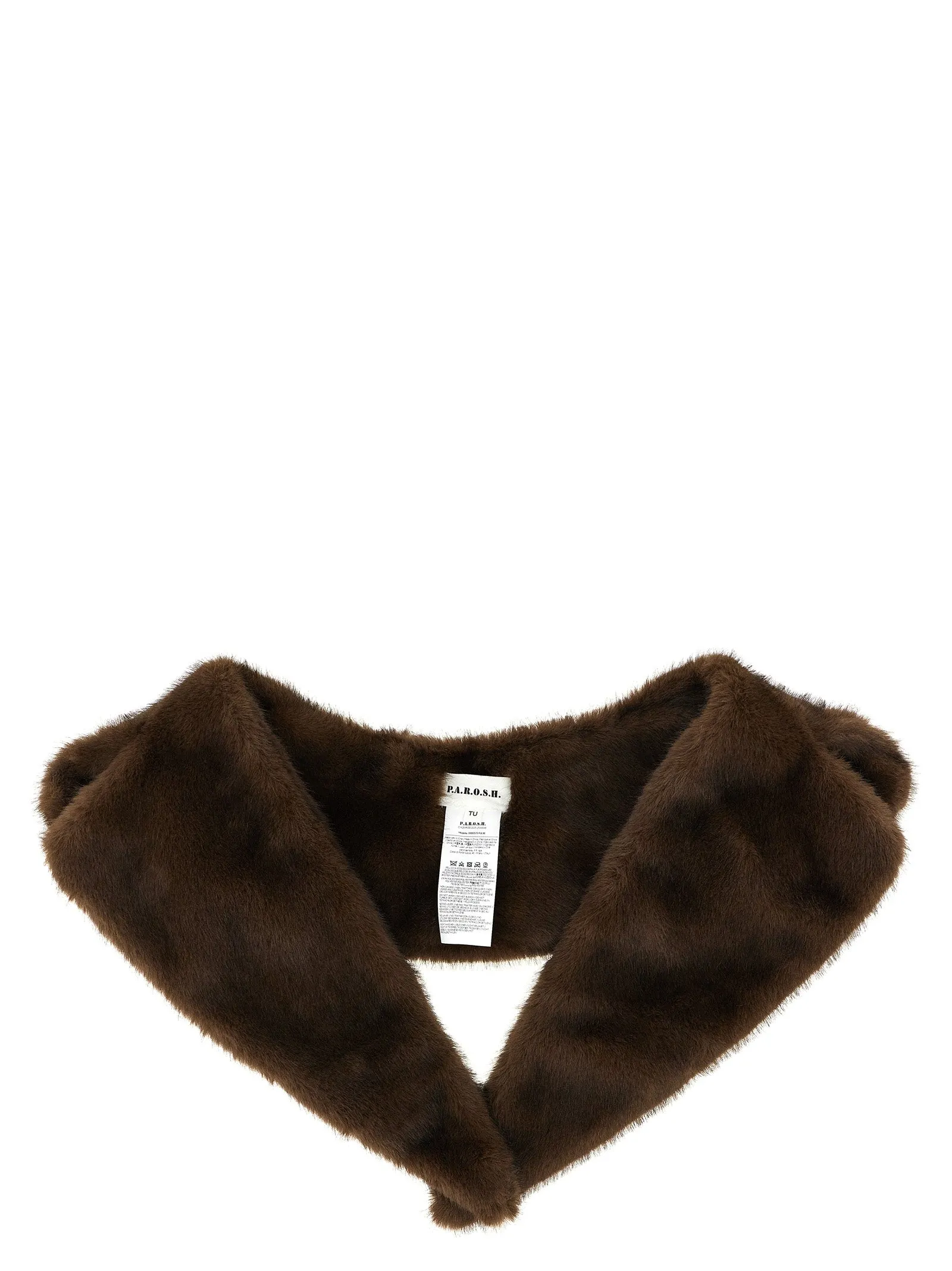Eco Fur Neck Sciarpe Marrone