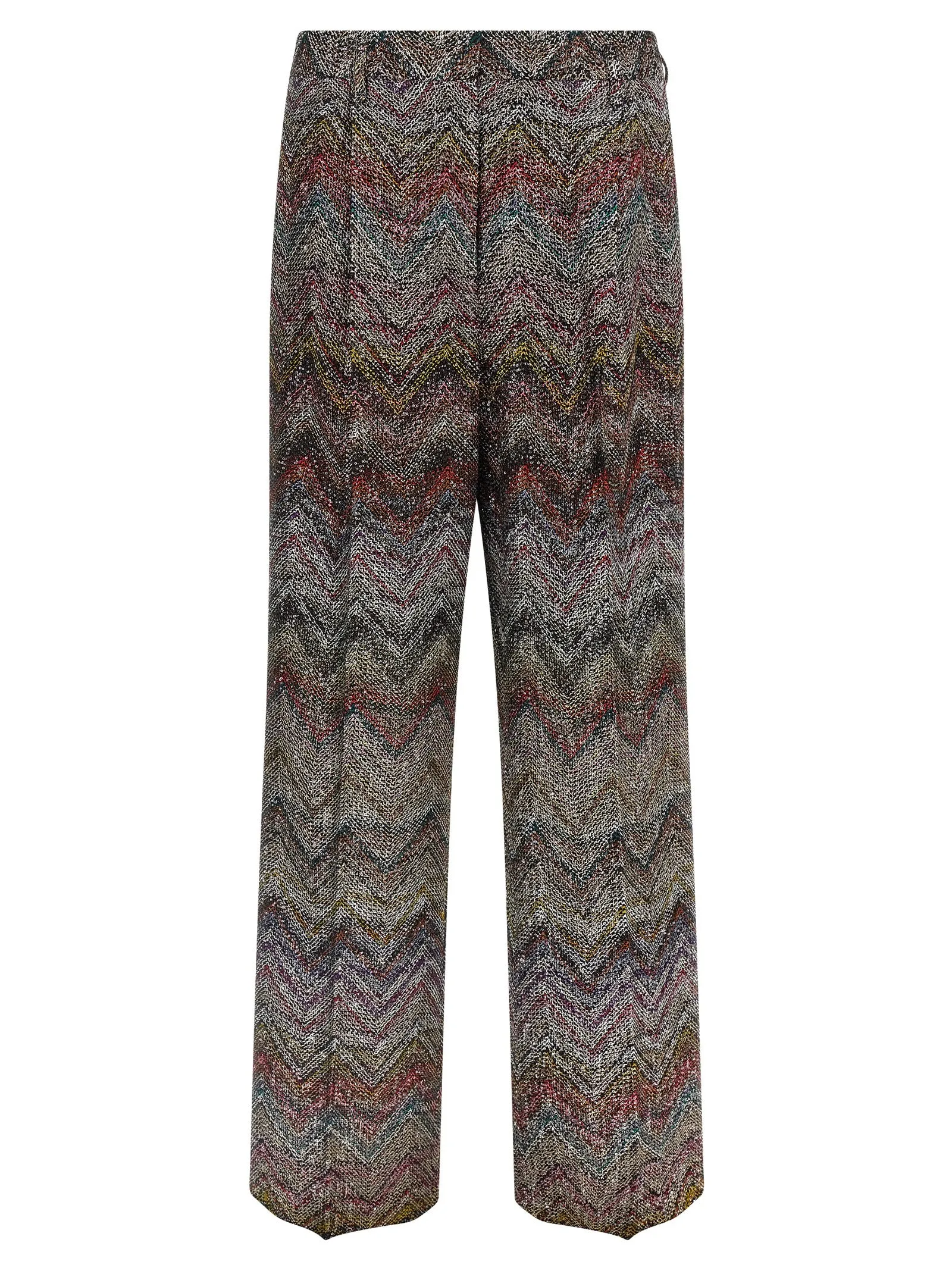 Zigzag Sequin Pantaloni Multicolor