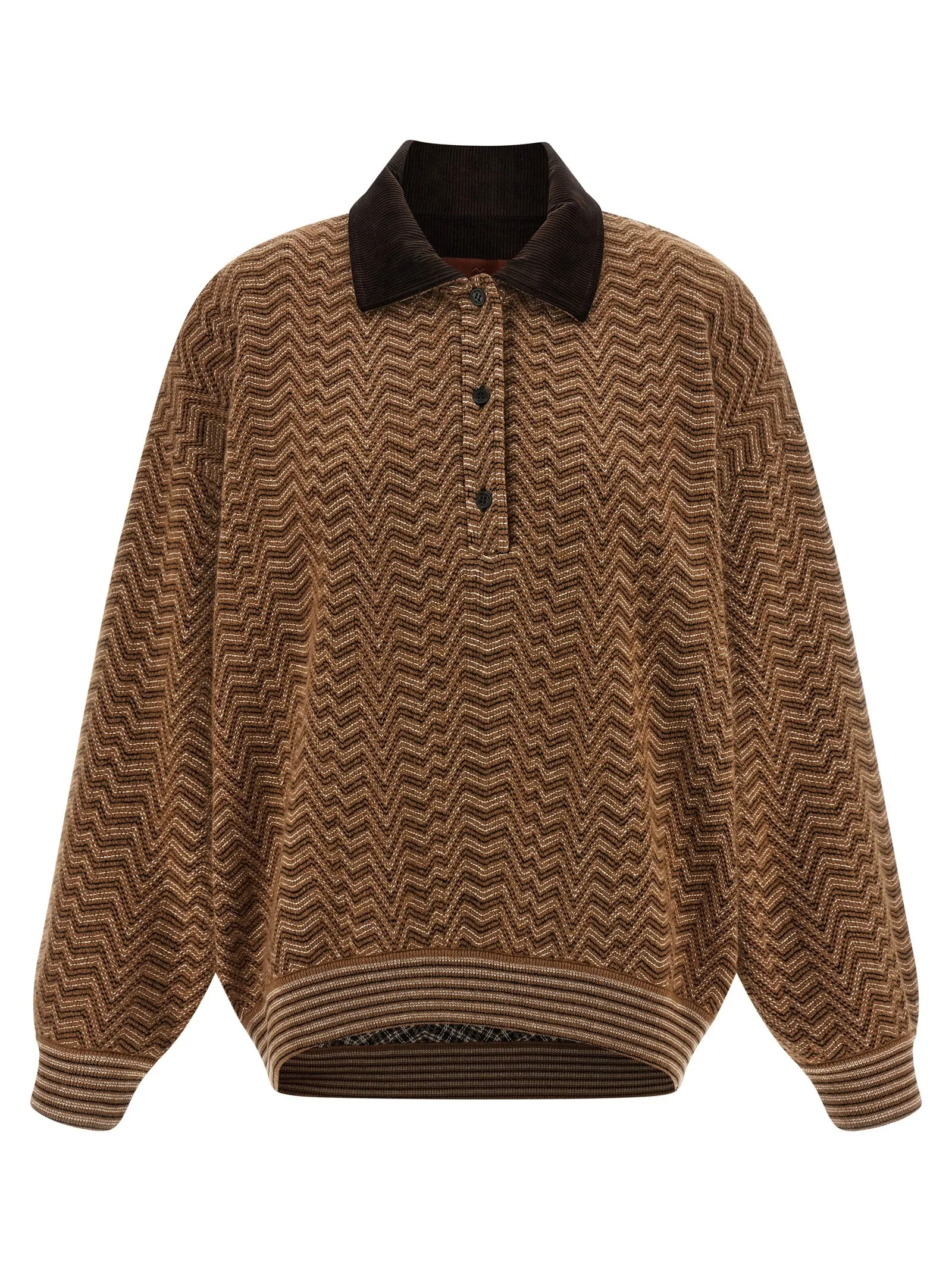 Zigzag Sweater Maglioni Marrone