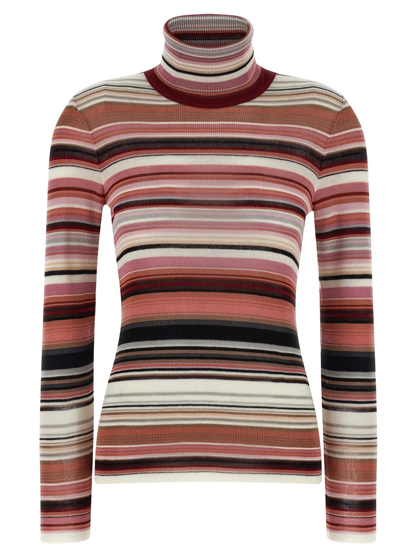 Striped Turtleneck Sweater Maglioni Rosa