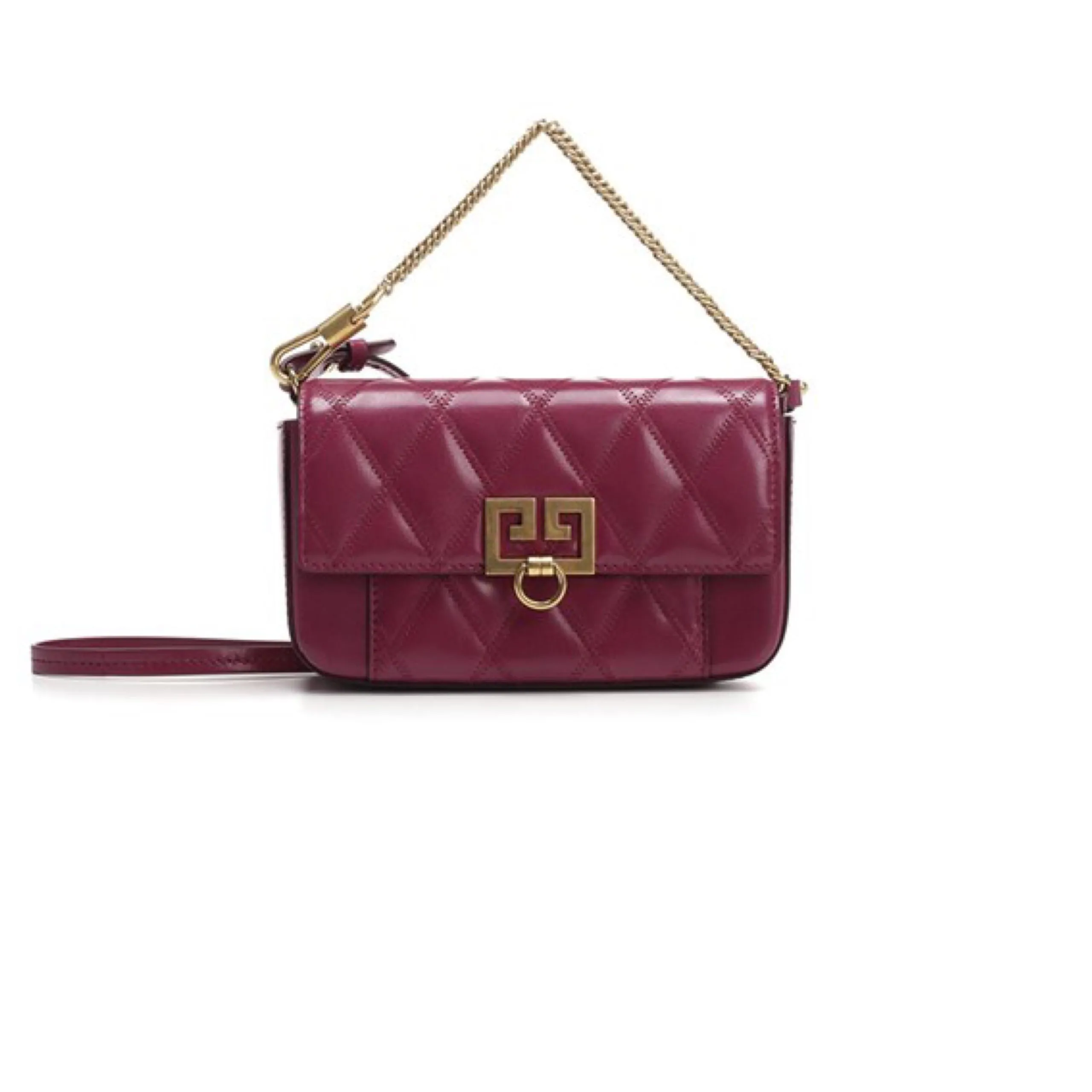 Clutch con tracolla in pelle