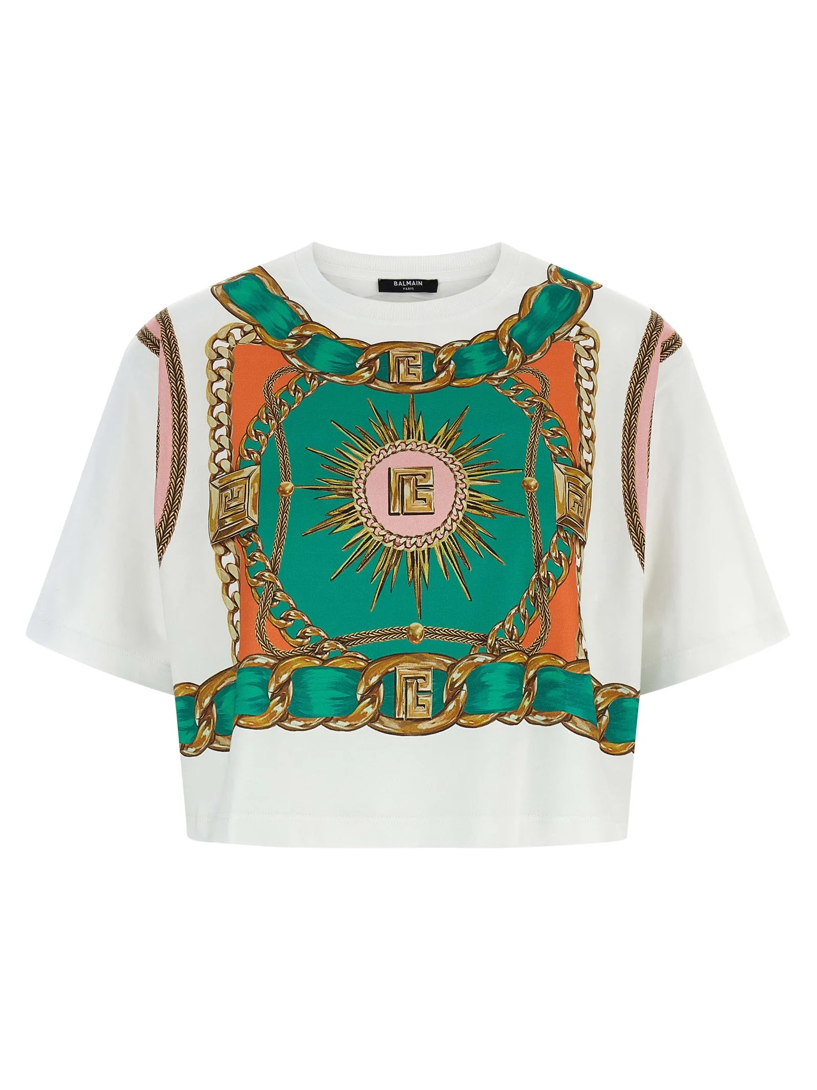 Balmain Foulard T Shirt Multicolor