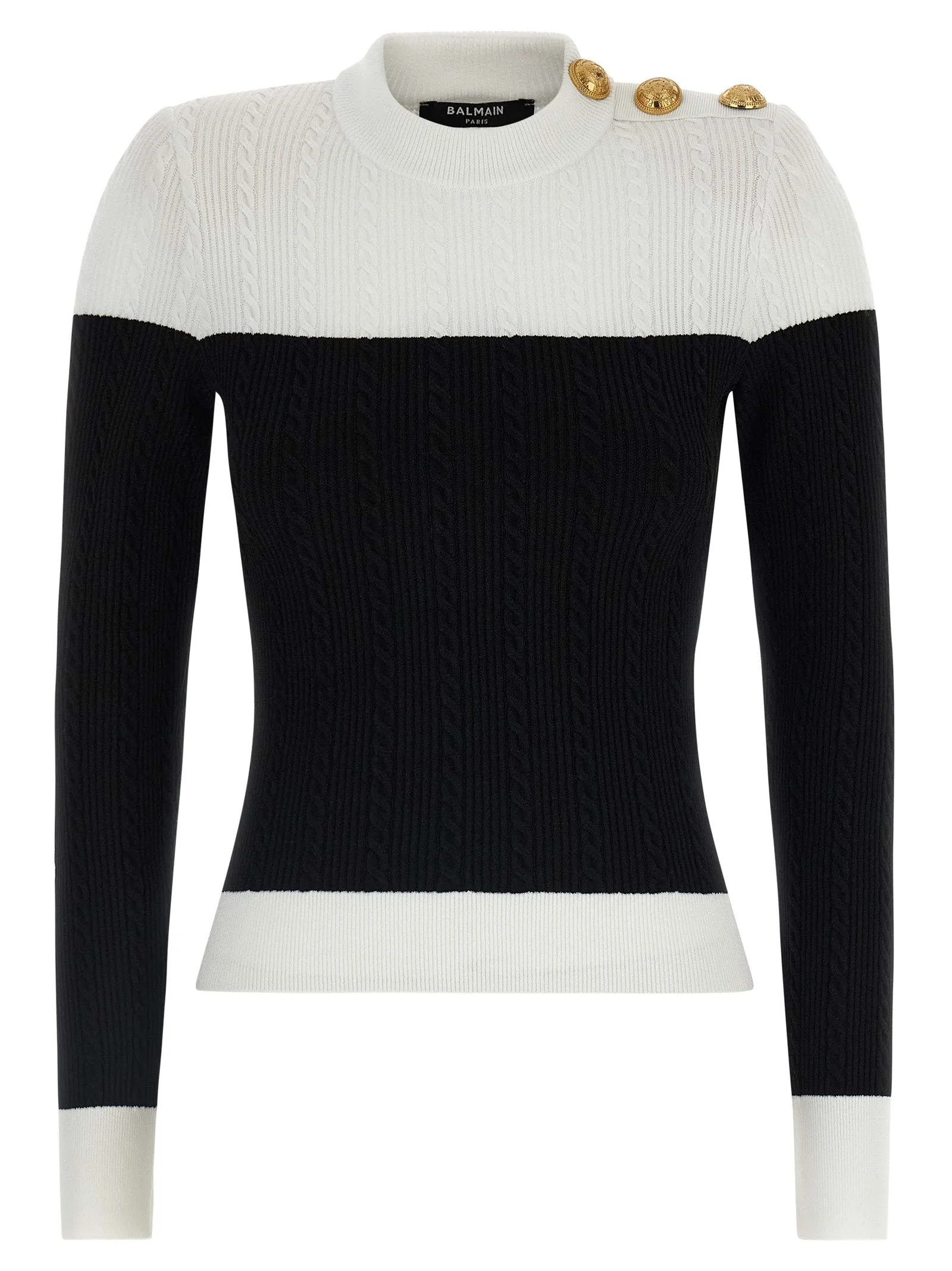 Maxi Shoulder Top Top Bianco/Nero