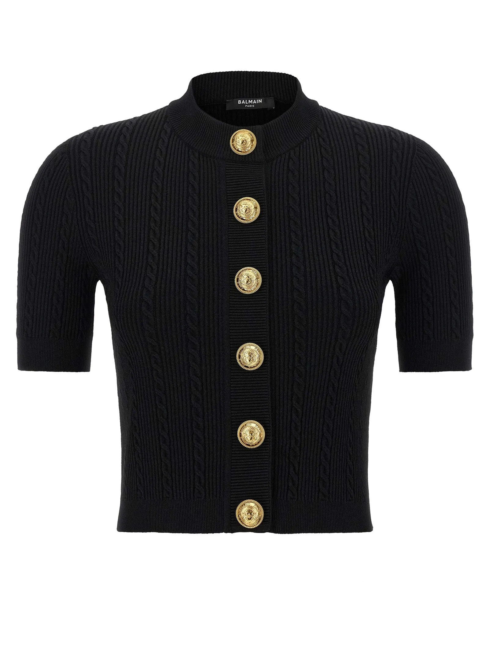 Short Sleeve Cardigan Maglioni Nero