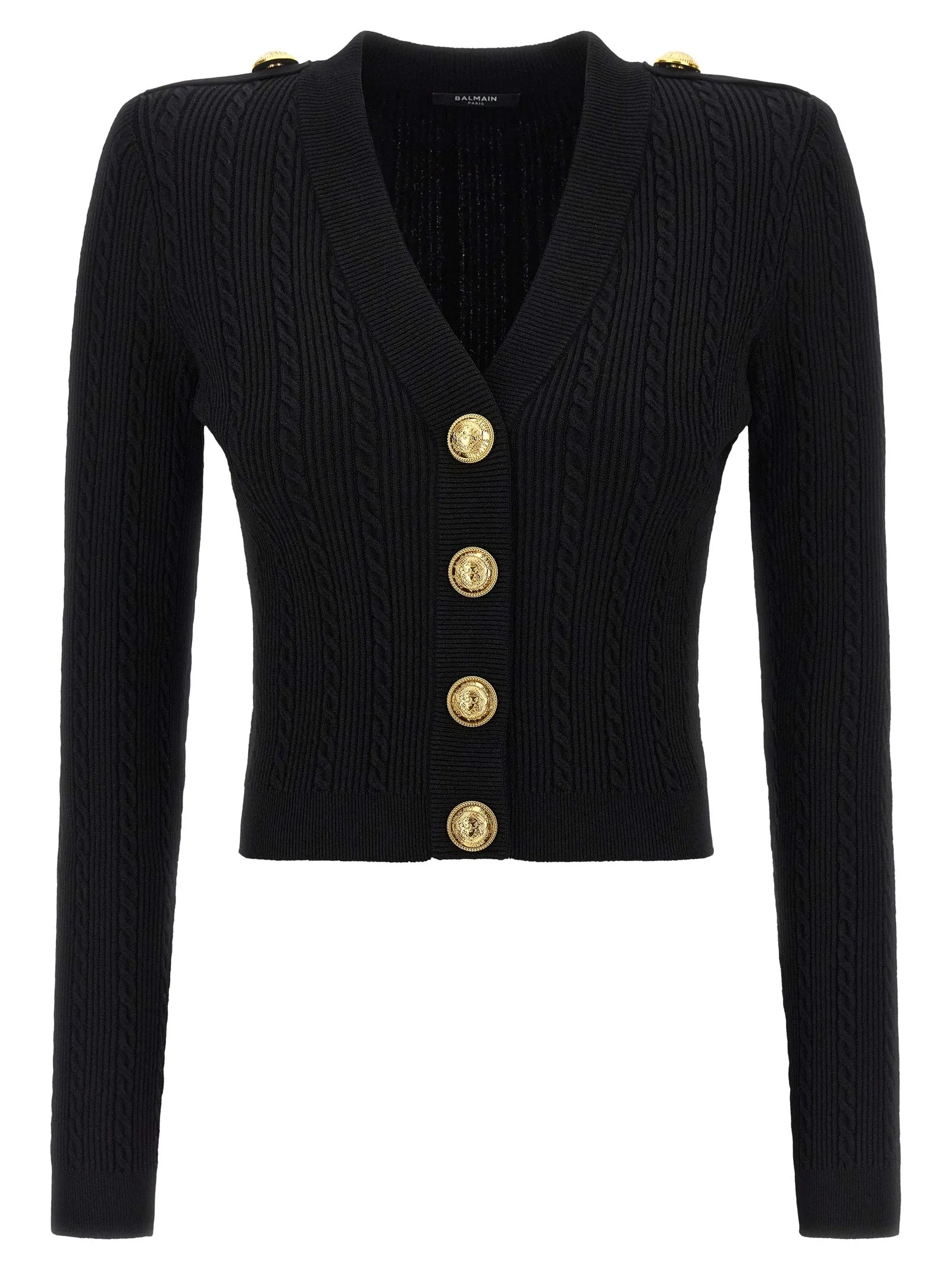 Twisted Knit Cardigan Maglioni Nero