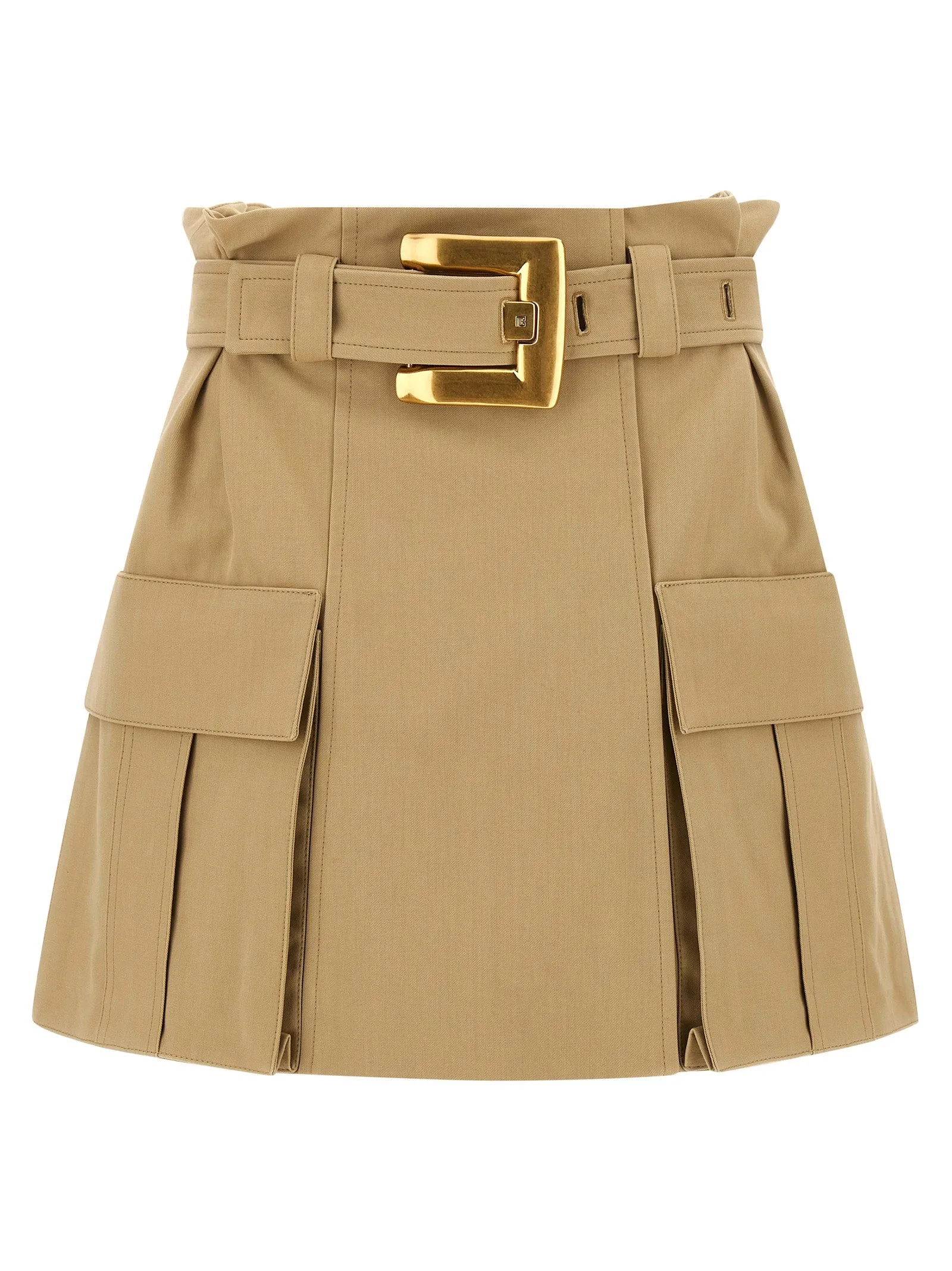 High Waist Skirt Gonne Beige