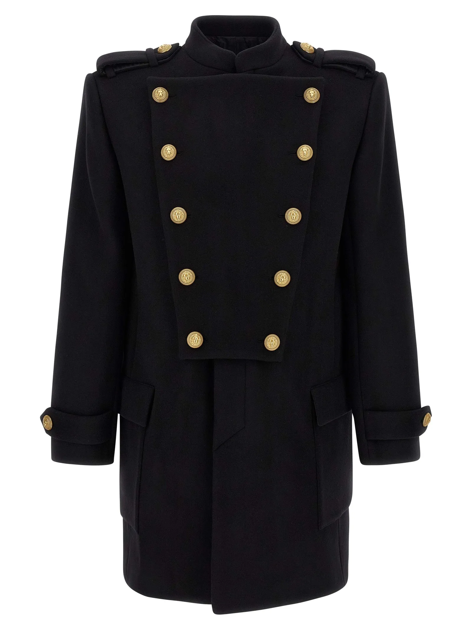 Removable Plastron Coat Trench E Impermeabili Nero
