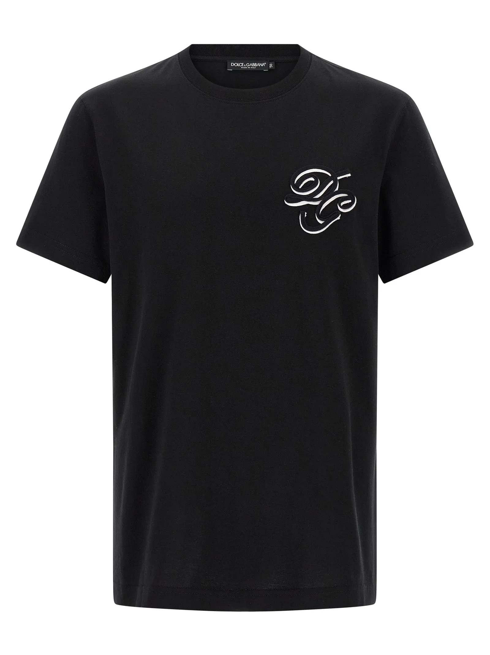 Double Embroidery T Shirt Nero