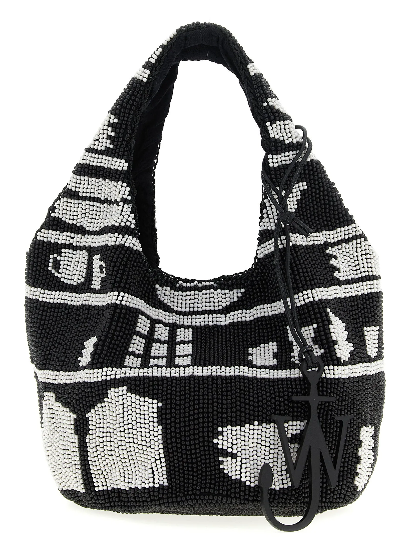 Beaded Tote Bianco/Nero