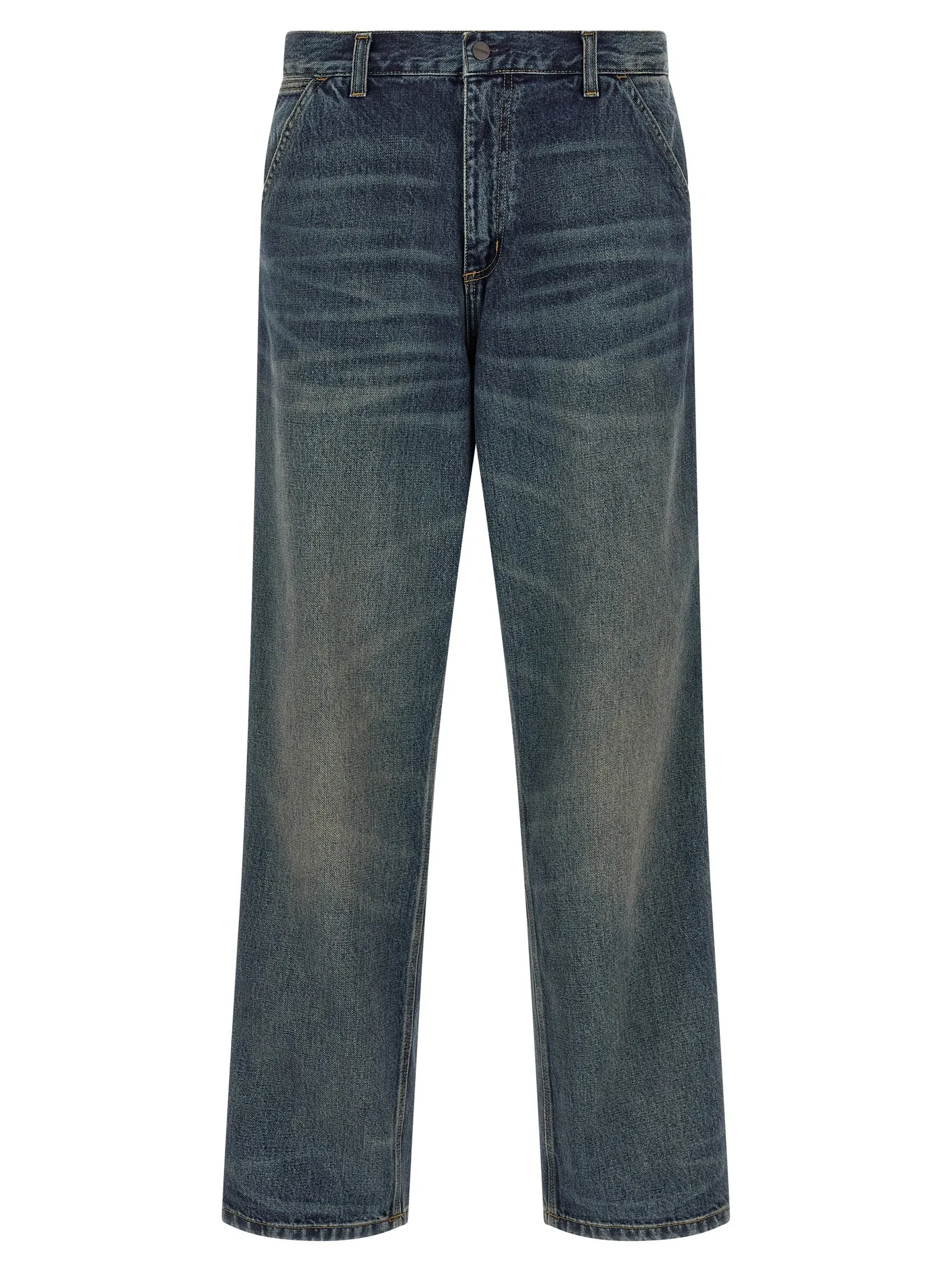 Single Knee Jeans Blu