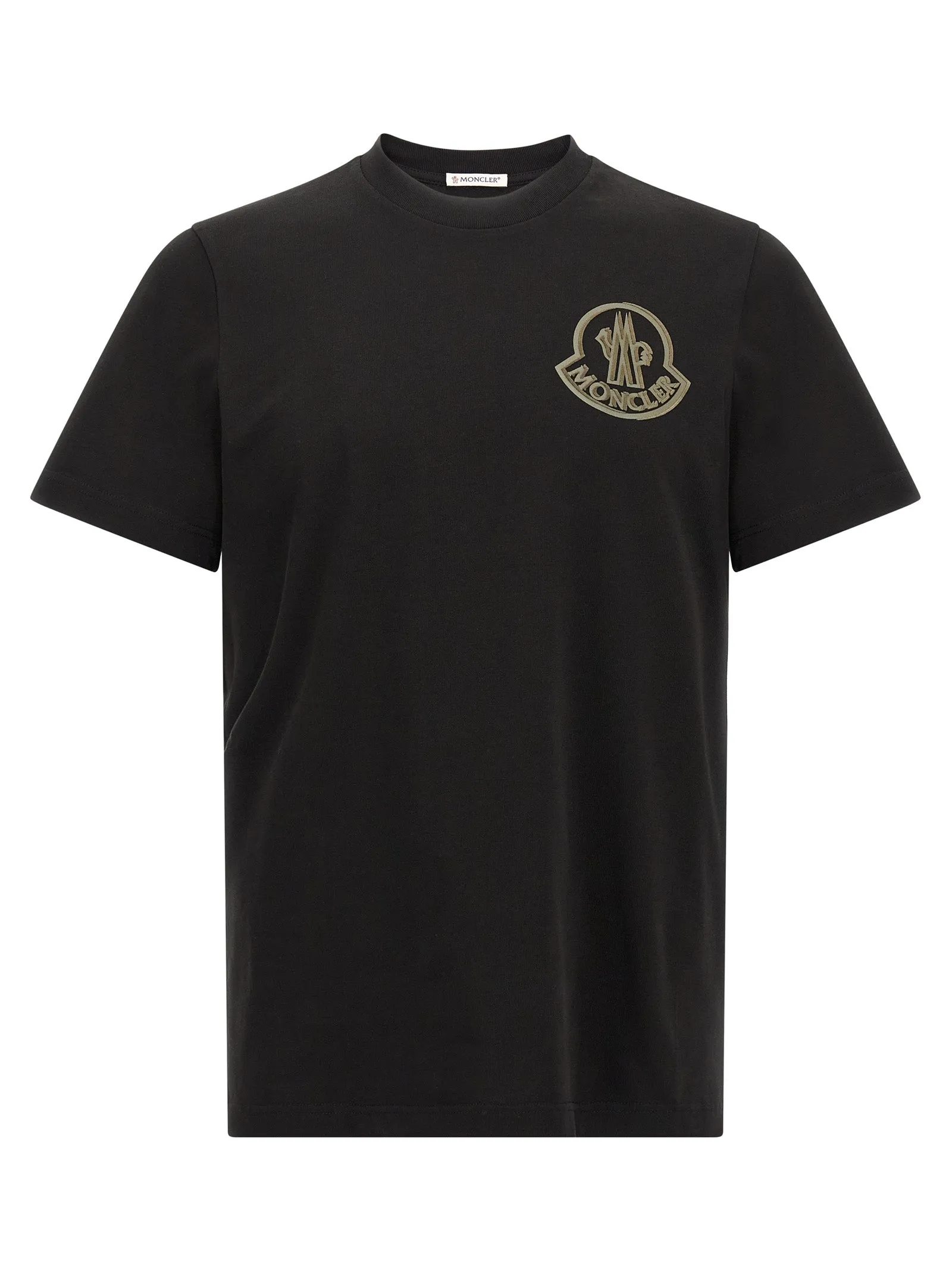 Flocked Logo T Shirt Nero