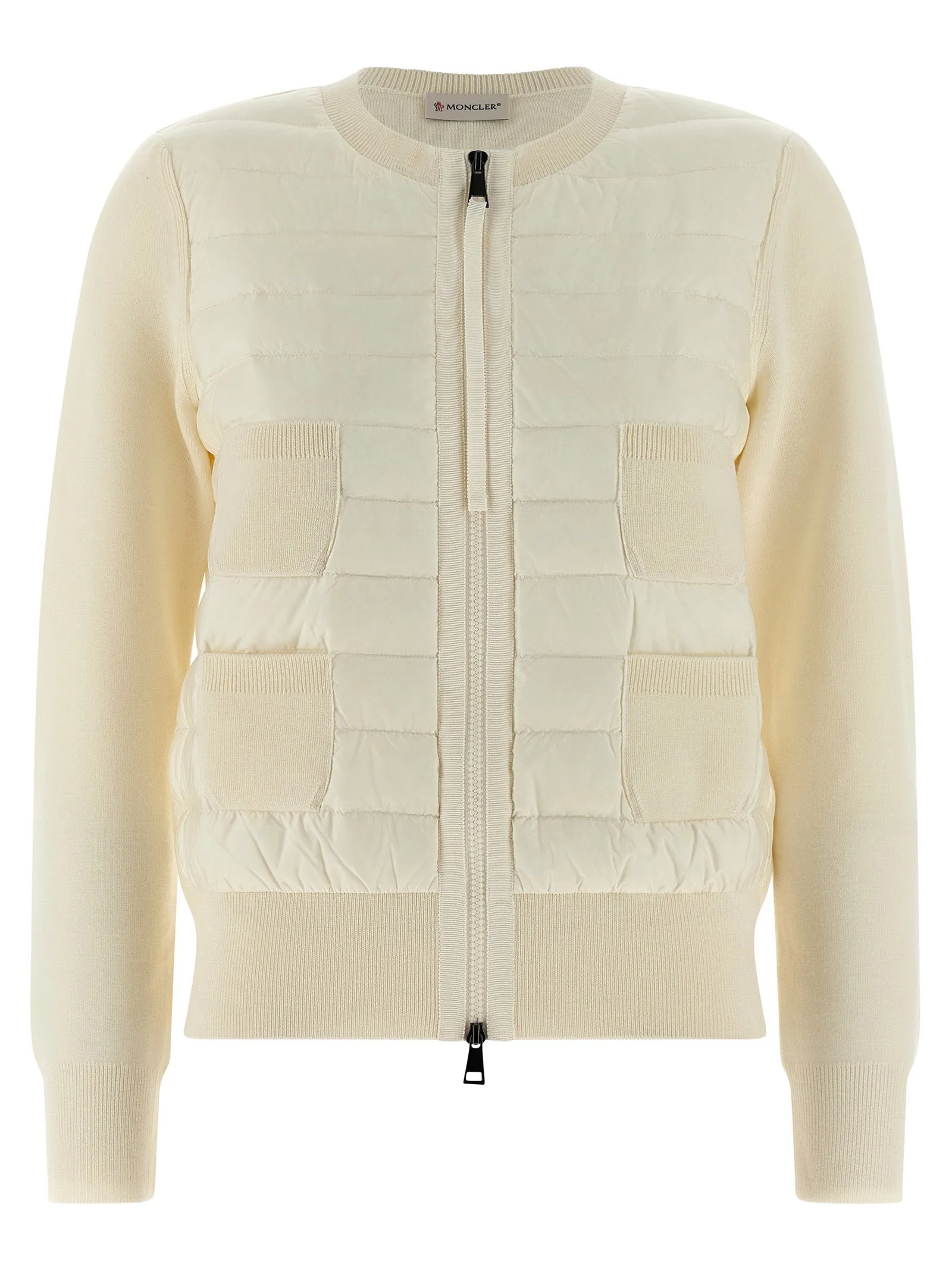 Padded Insert Cardigan Maglioni Bianco