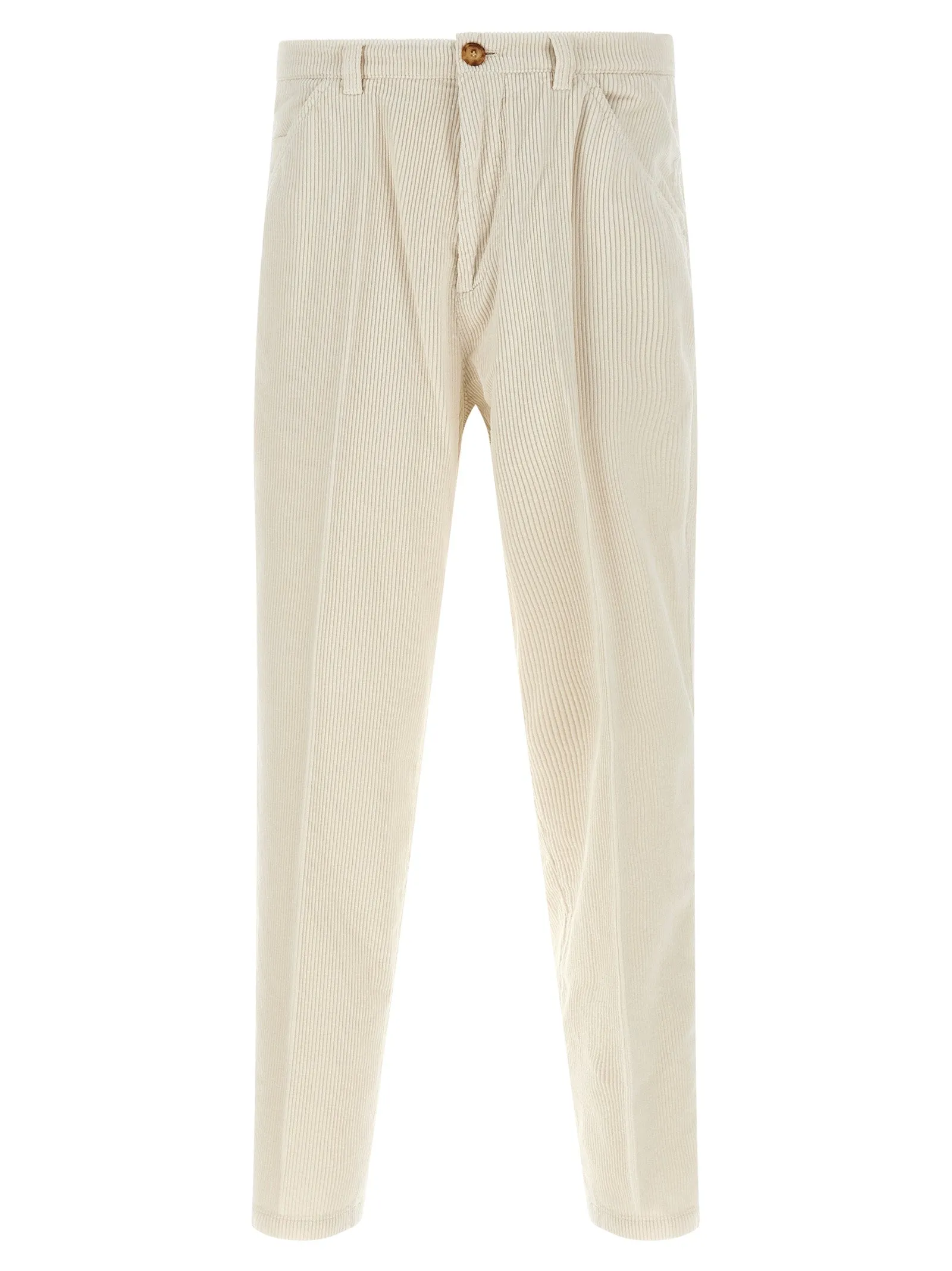 Corduroy Pantaloni Bianco