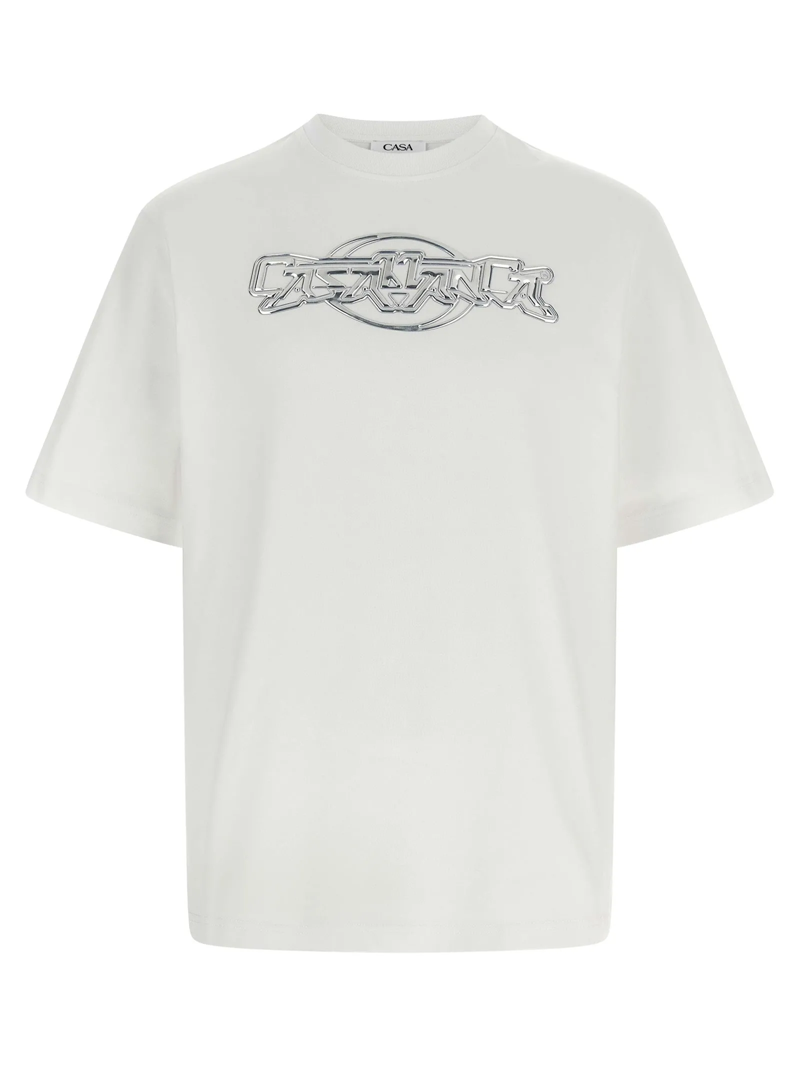 Casablanca Chrome T Shirt Bianco