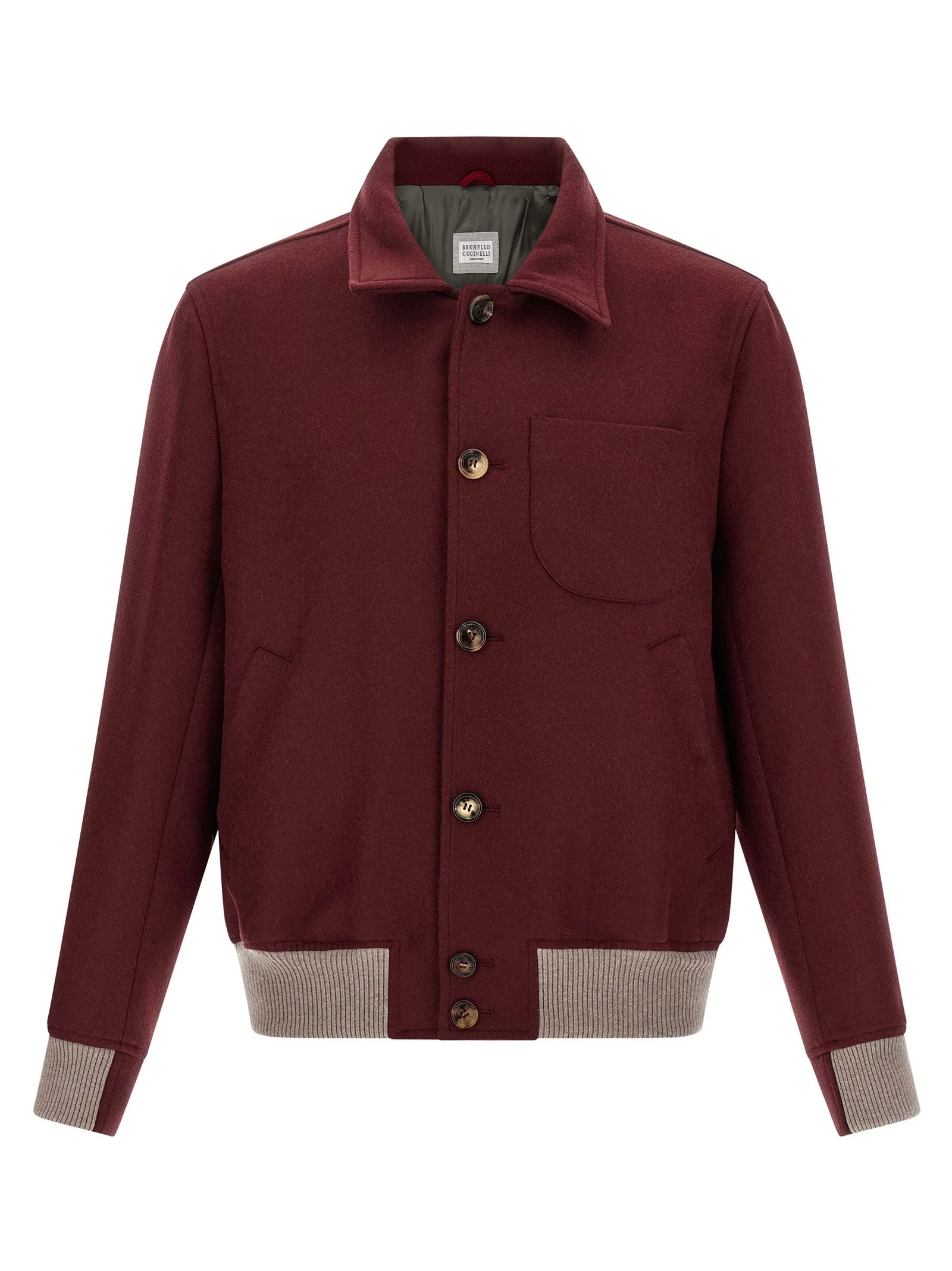 Wool Bomber Jacket Puffer Jackets Bordeaux