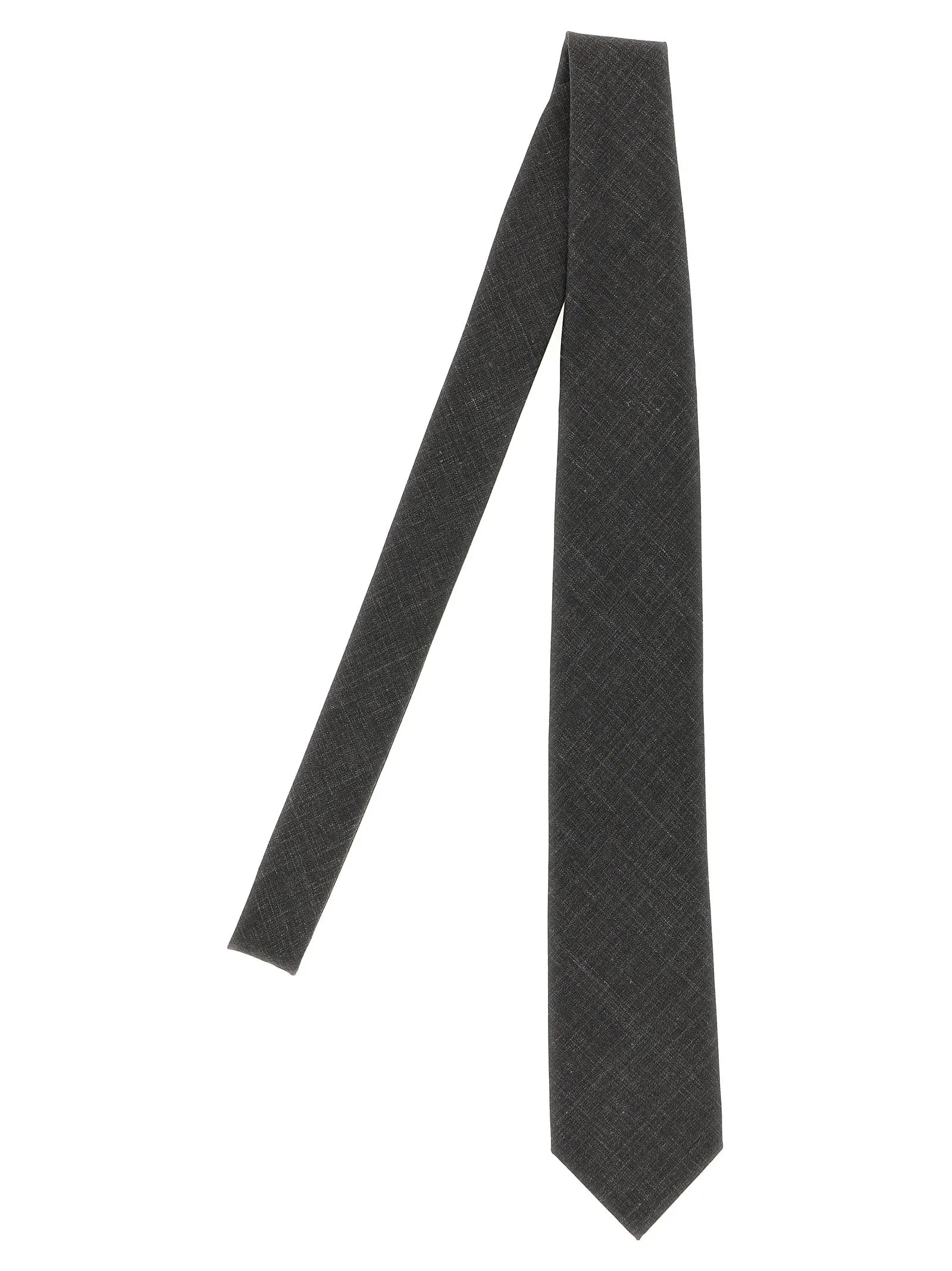 Silk Cashmere Tie Cravatte Grigio