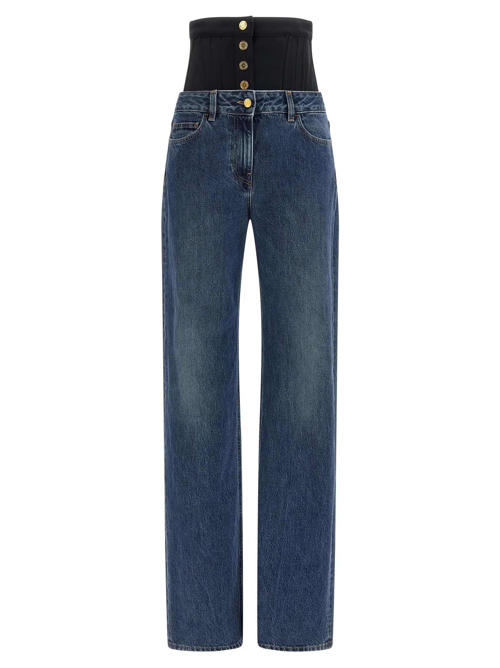 Bustier Insert Jeans Blu