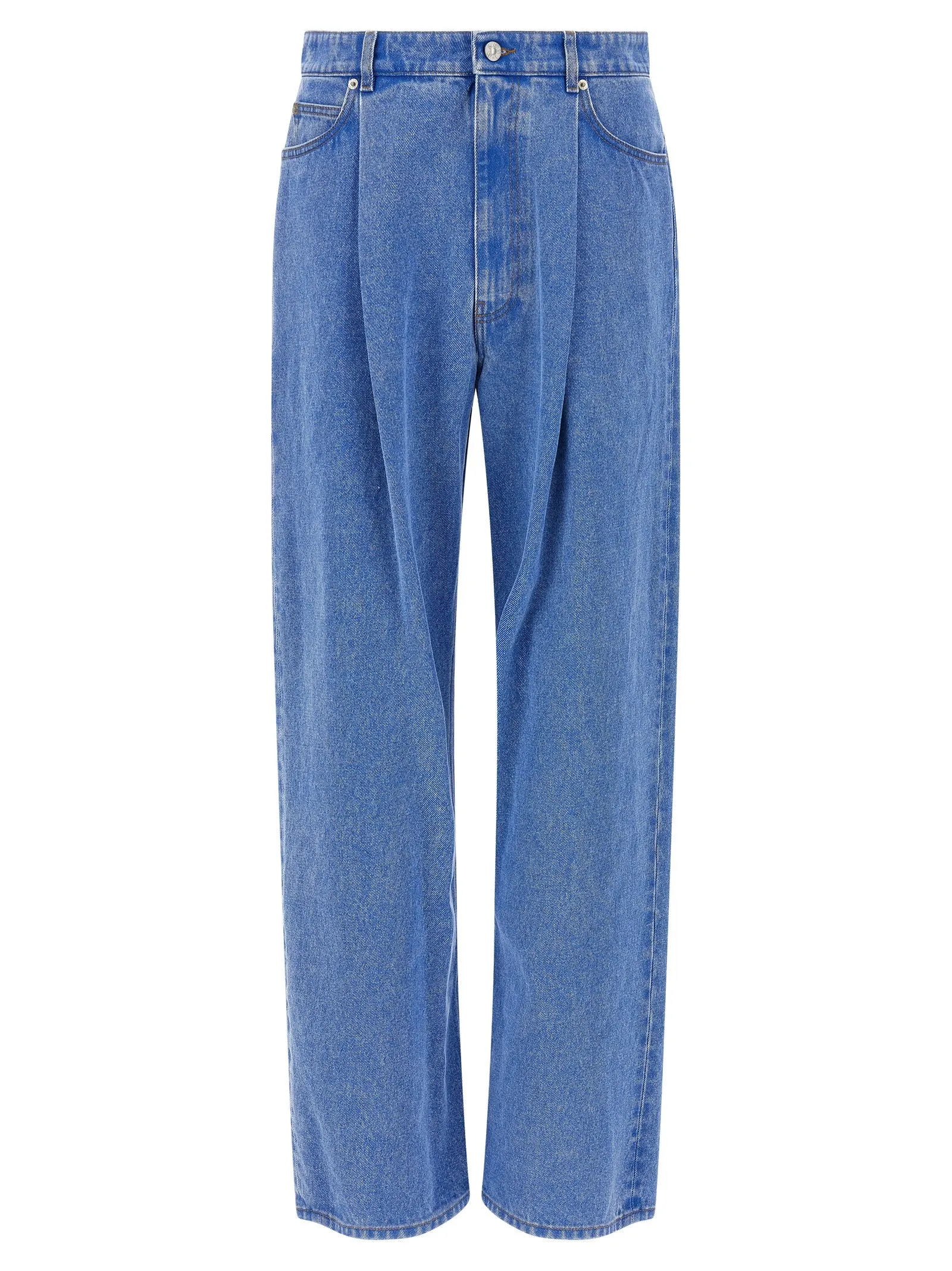 Pleat Jeans Blu