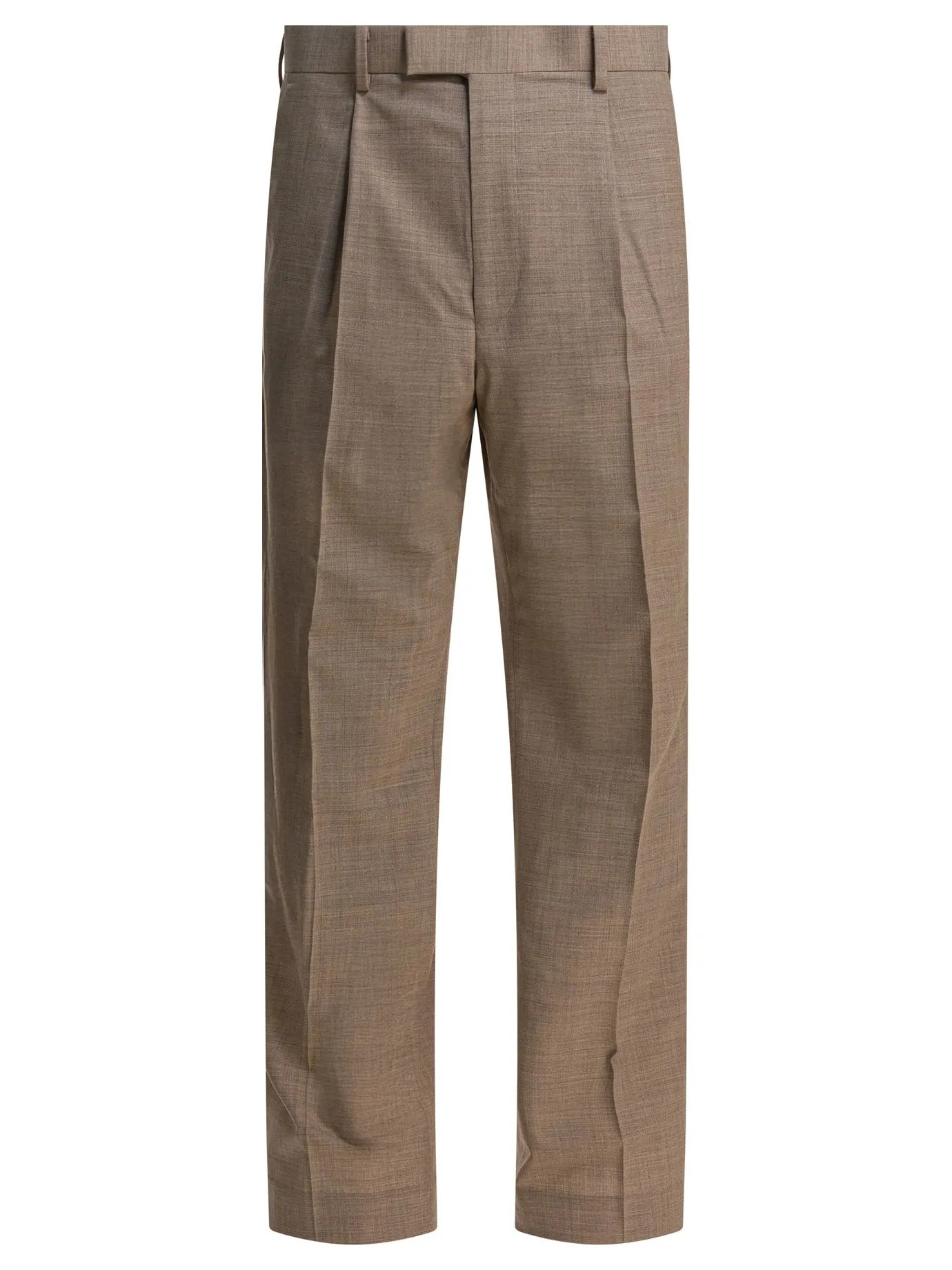 Wool Pants Trousers Beige