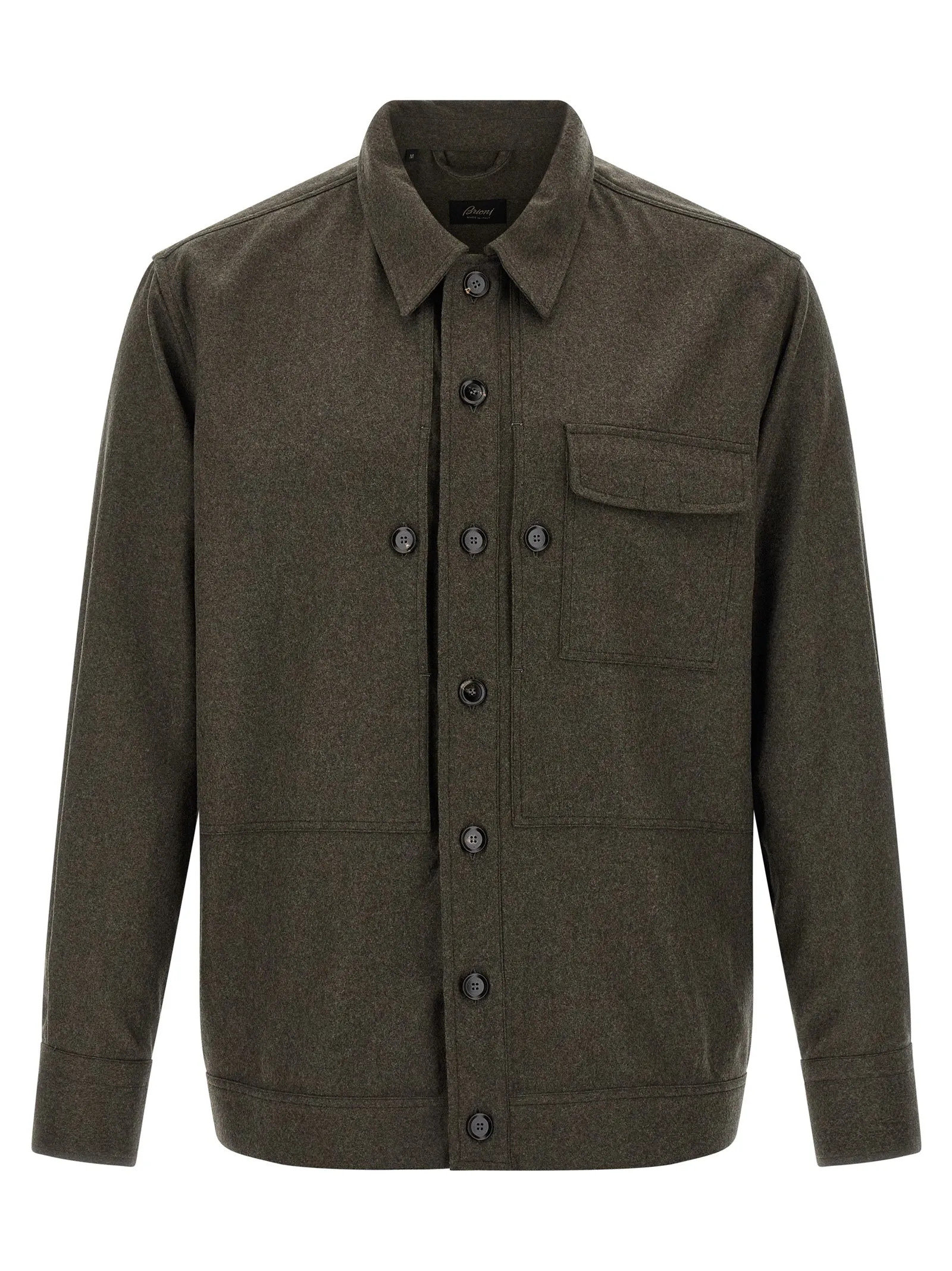 Wool Cloth Overshirt Camicie Grigio