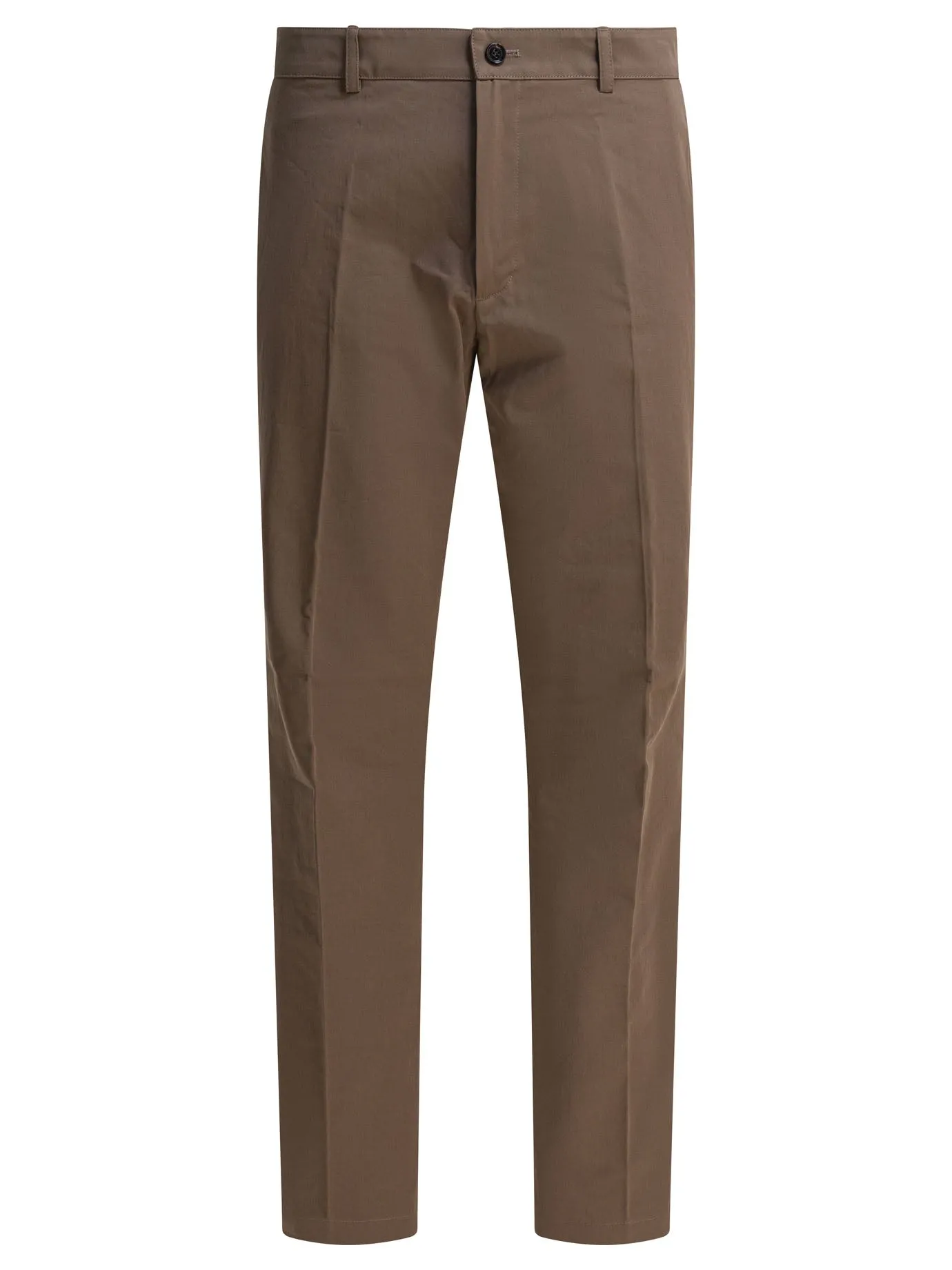 Cotton Chino Pants Trousers Marrone