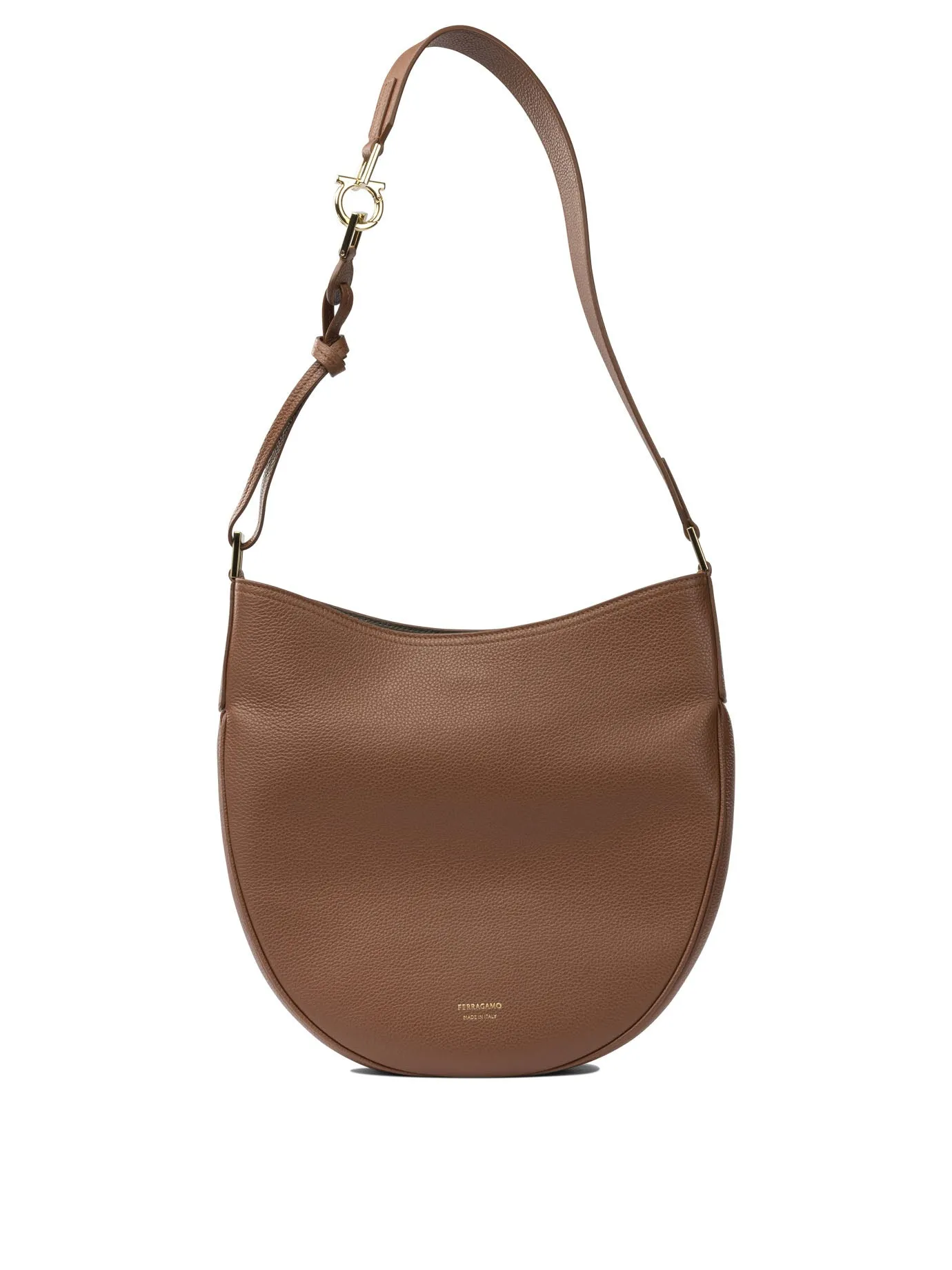 Leather Hobo Bag Borse A Tracolla Marrone