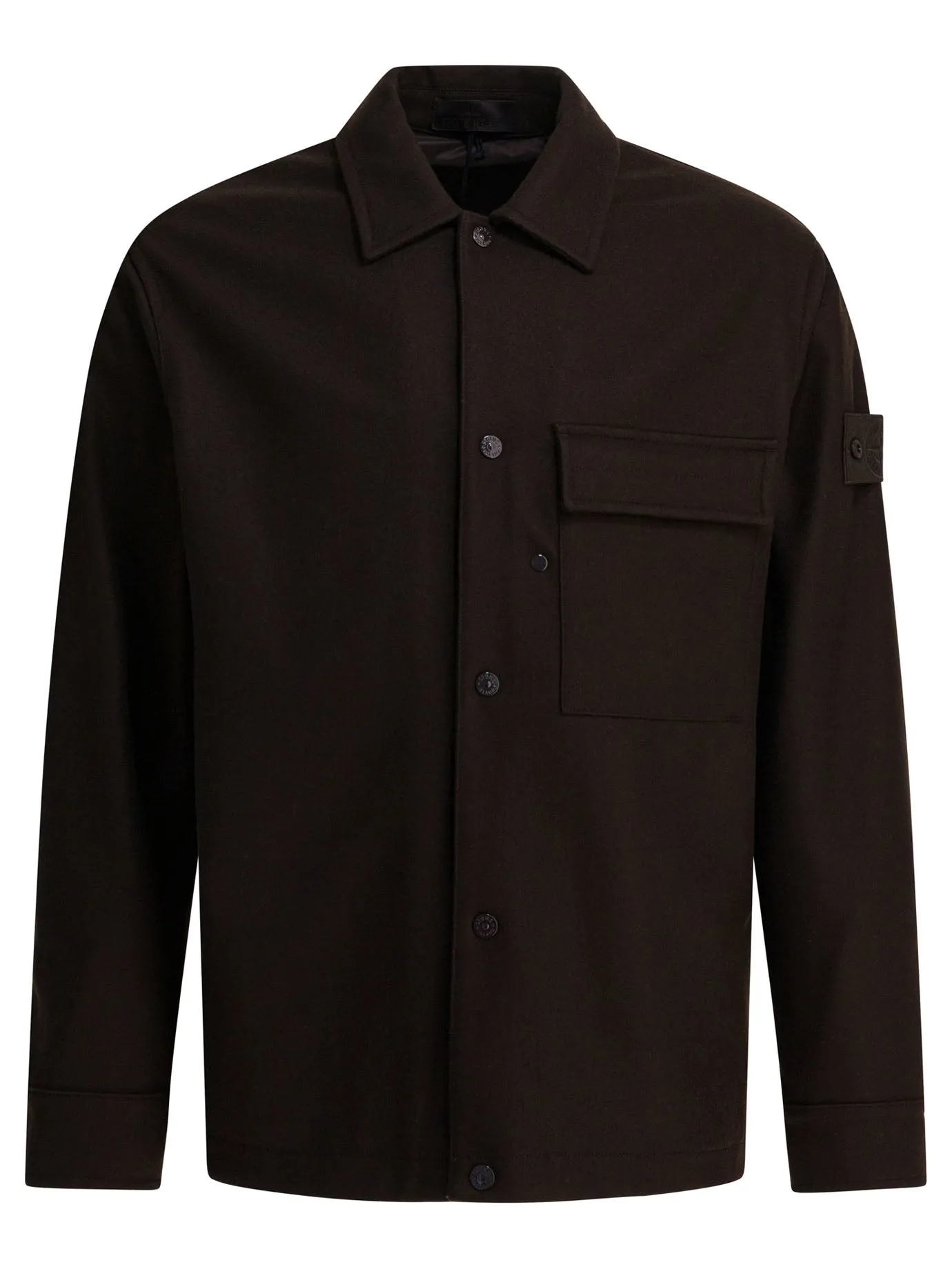 Wool Overshirt Jacket Giacche Marrone