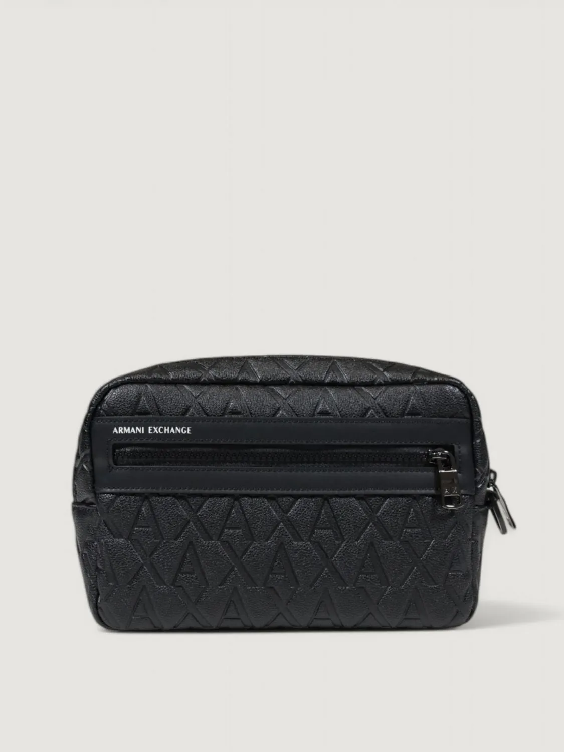 Beauty case Armani Exchange in pelle sintetica a grana