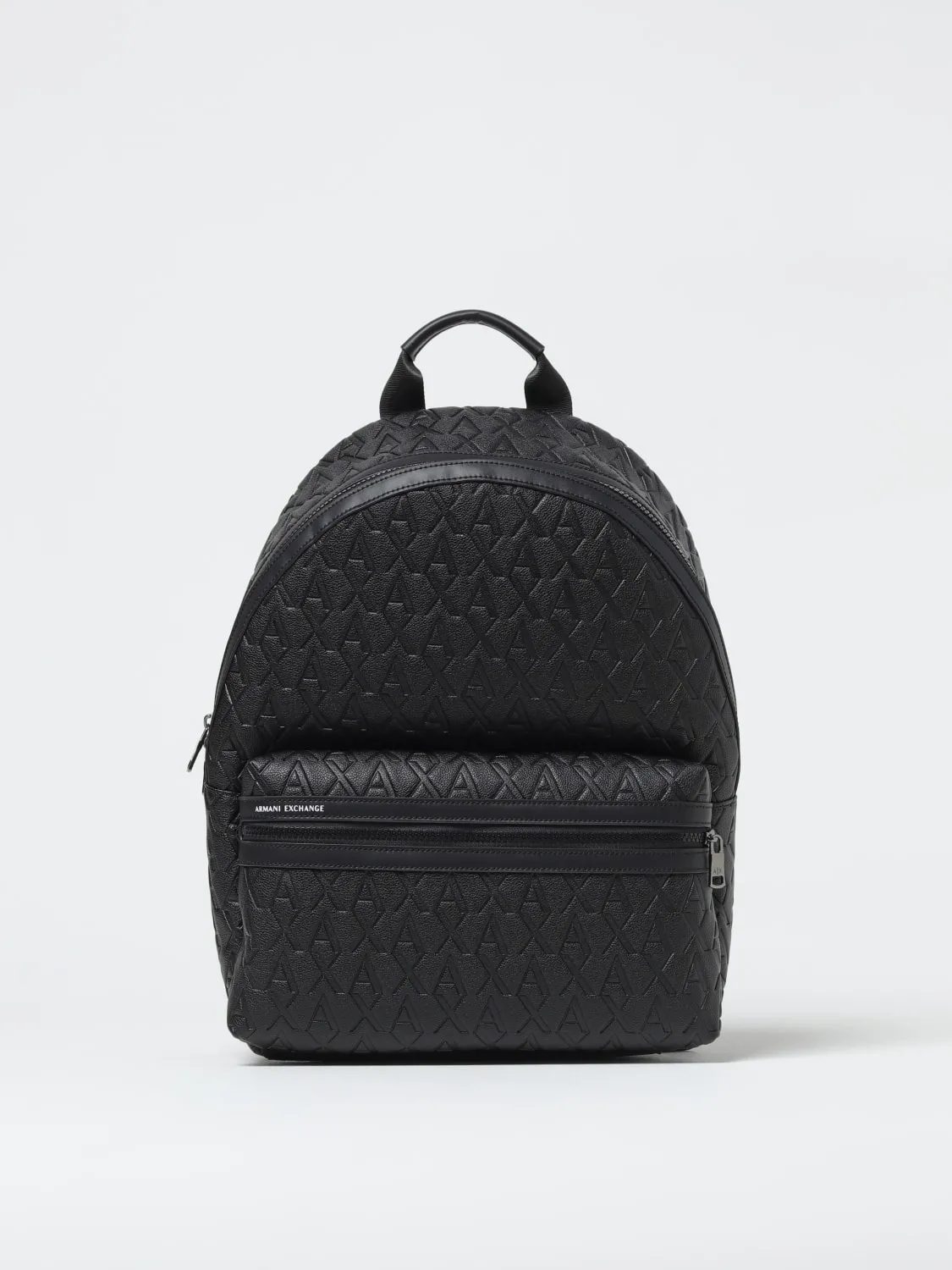 Zaino Armani Exchange in pelle sintetica a grana con logo goffrato