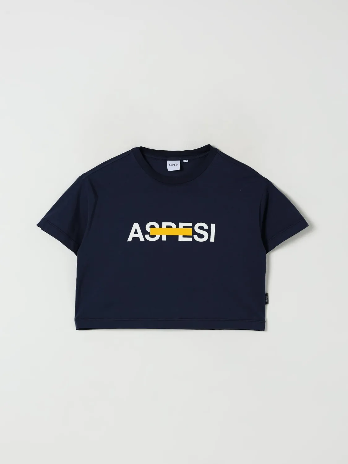 T-shirt crop con logo Aspesi
