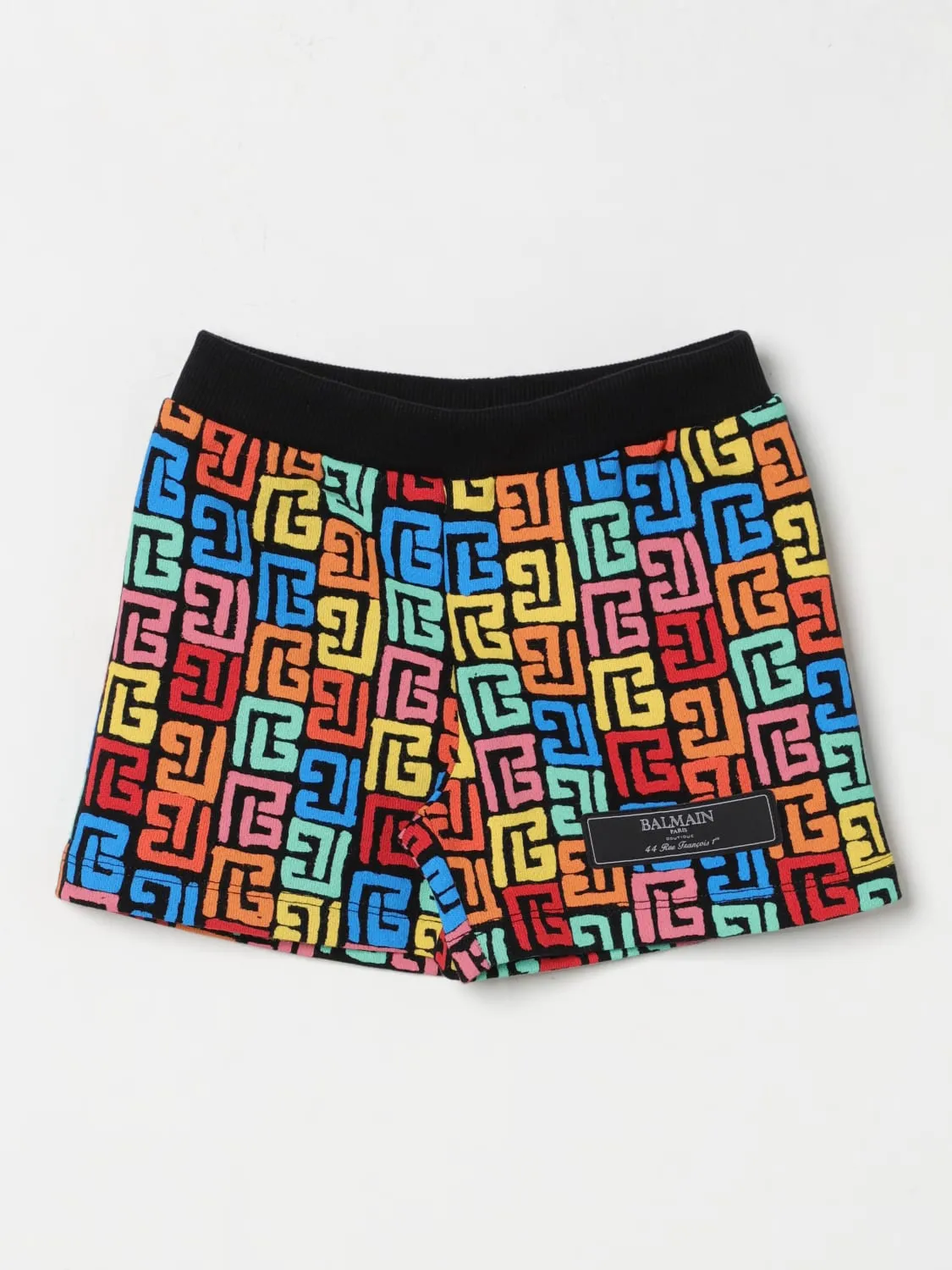 Pantaloncino jogging monogram multicolor Balmain