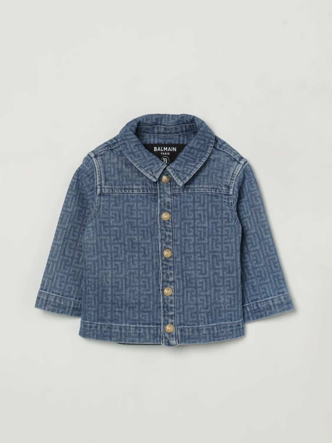 Giacca di jeans monogram Balmain