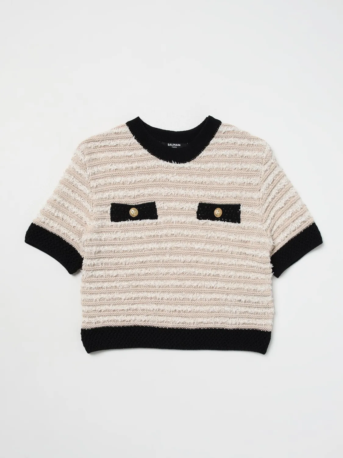 Maglia in misto cotone Balmain Kids