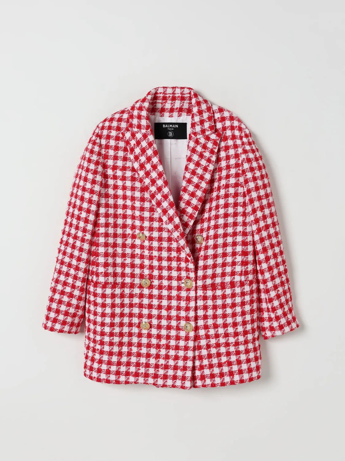 Cappotto a doppiopetto Balmain in misto cotone